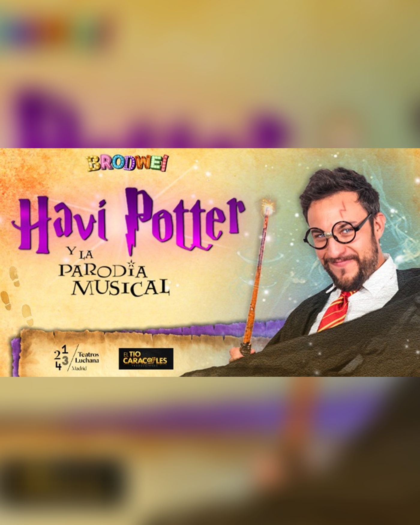 Poster for the concert Havi Potter y la Parodia Musical, Teatros Luchana
