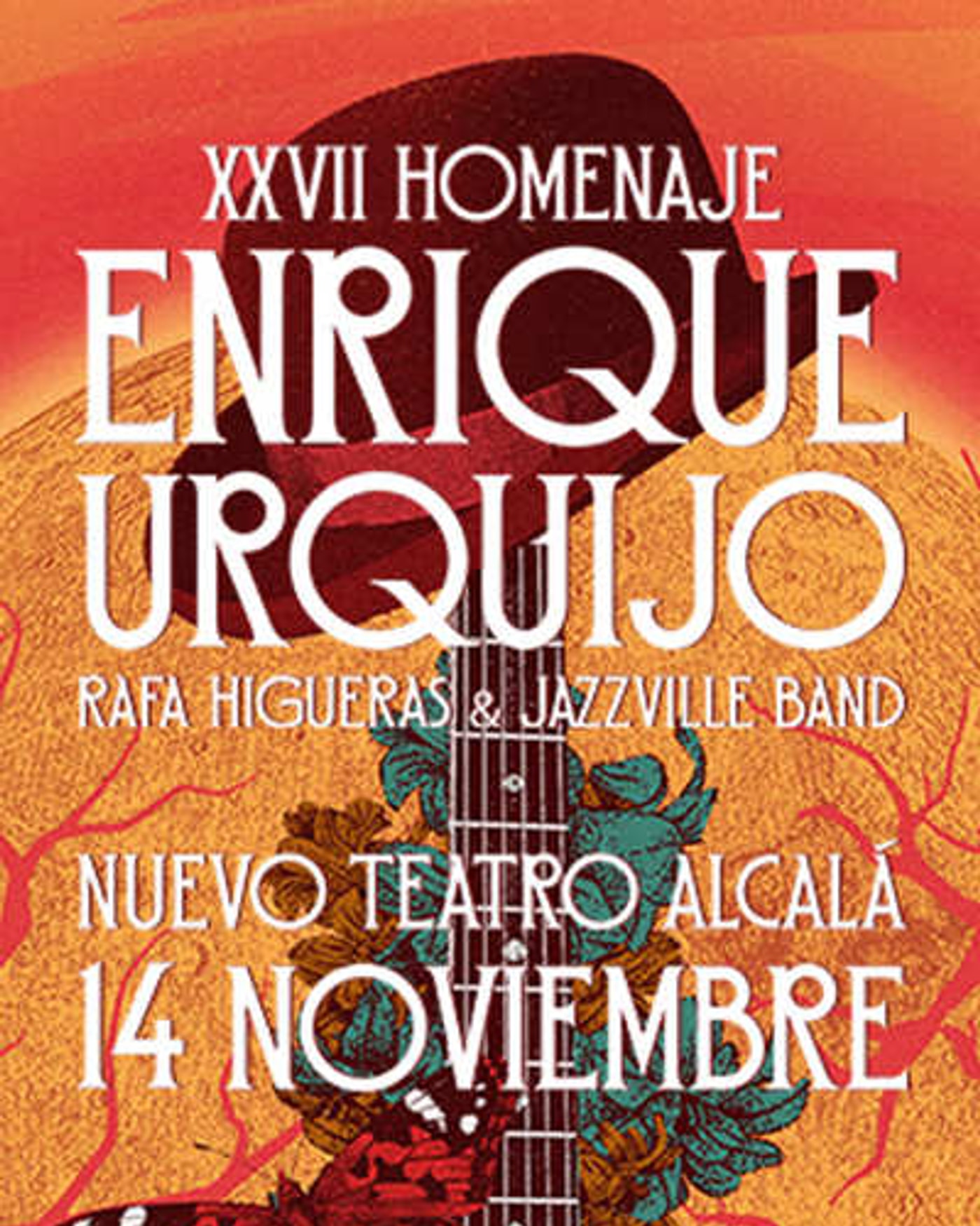 Cartel del concierto XXVII Homenaje Enrique Urquijo, Teatro Alcalá