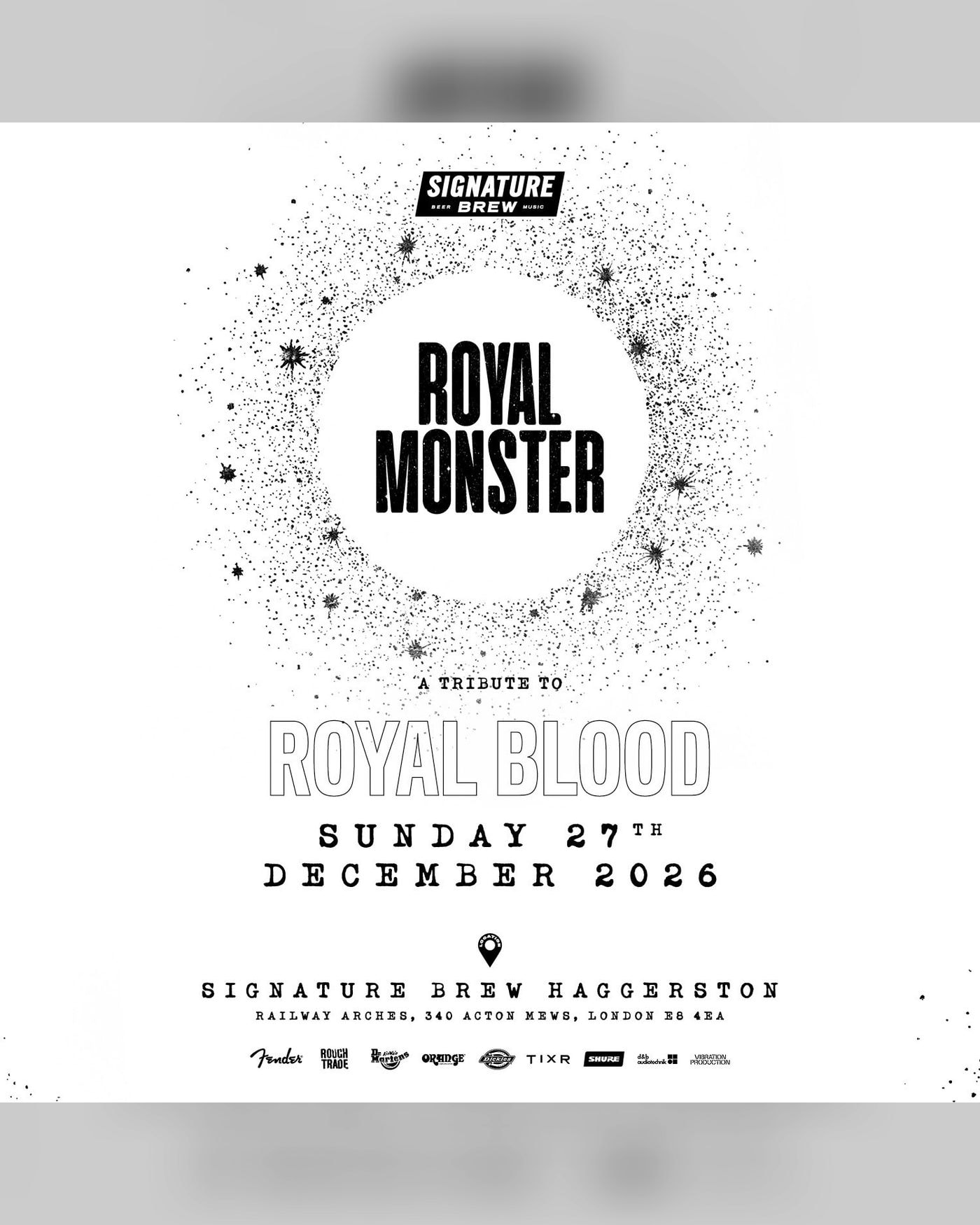 Poster for the concert Royal Monster, Signature Brew Haggerston