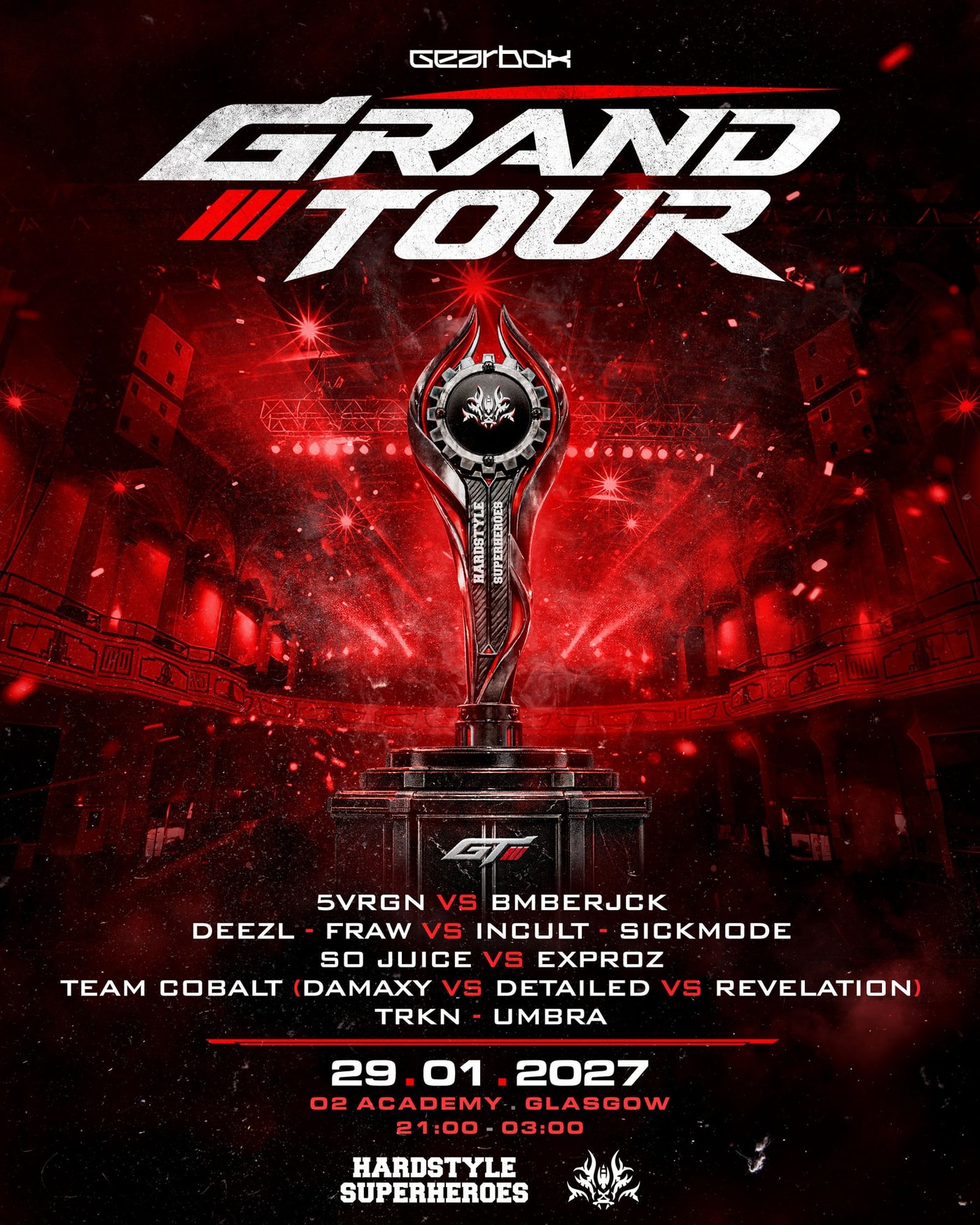Affiche du concert HSSH X KHAOTIC Presents: Gearbox Grand Tour, O2 Academy Glasgow