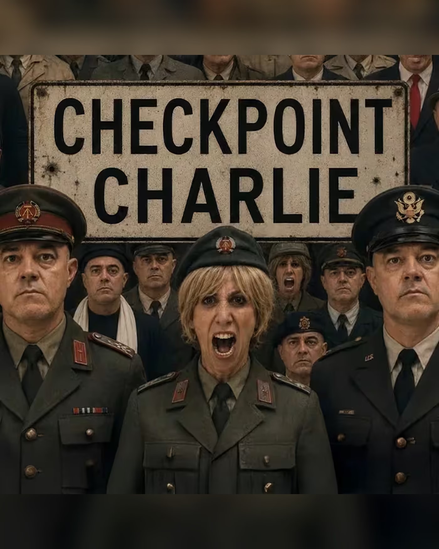 Cartel del espectáculo Checkpoint Charlie en La Escalera de Jacob, La Escalera de Jacob de Lavapiés