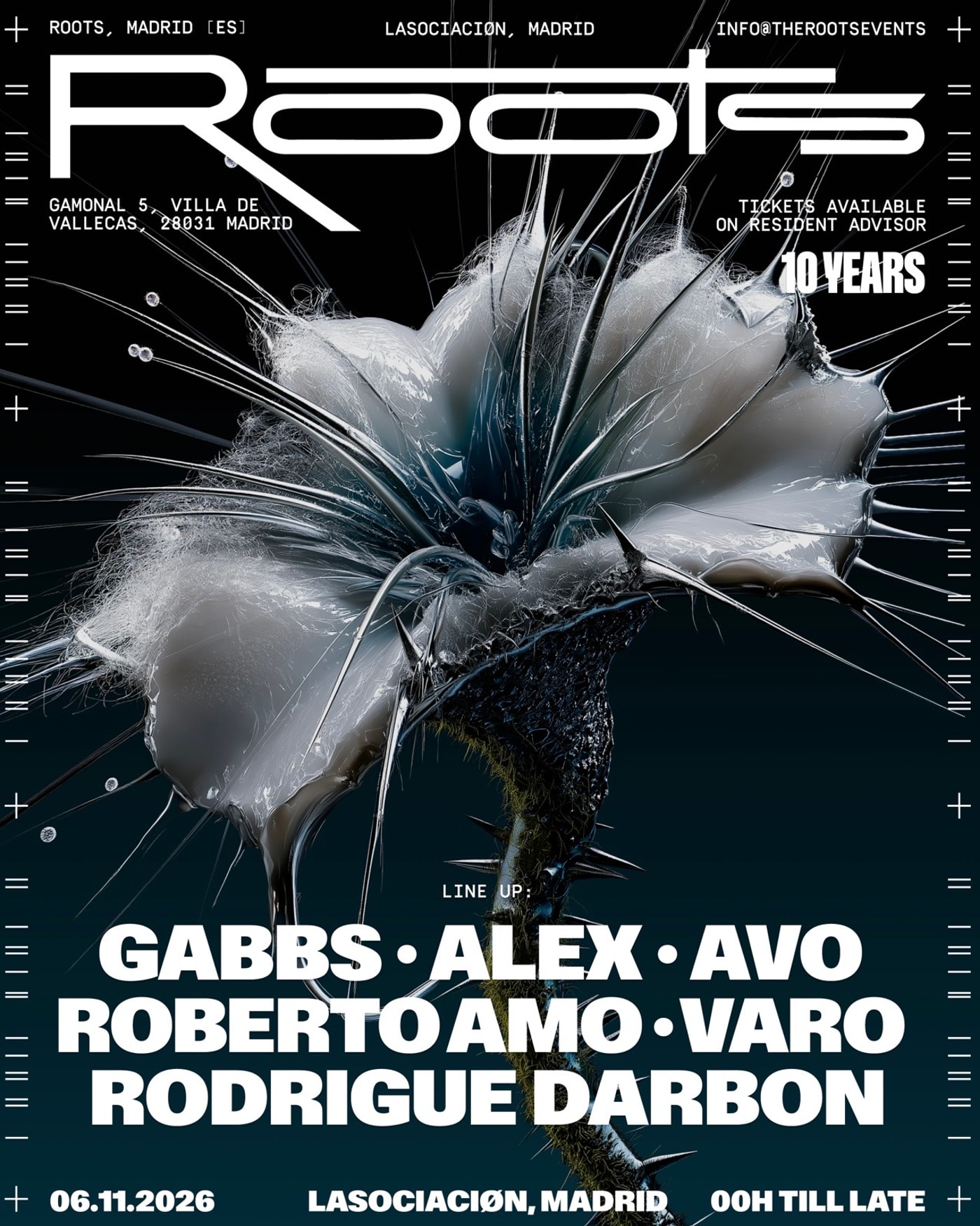 Cartel del concierto Roots [extended] with Gabbs, Lasociaciøn