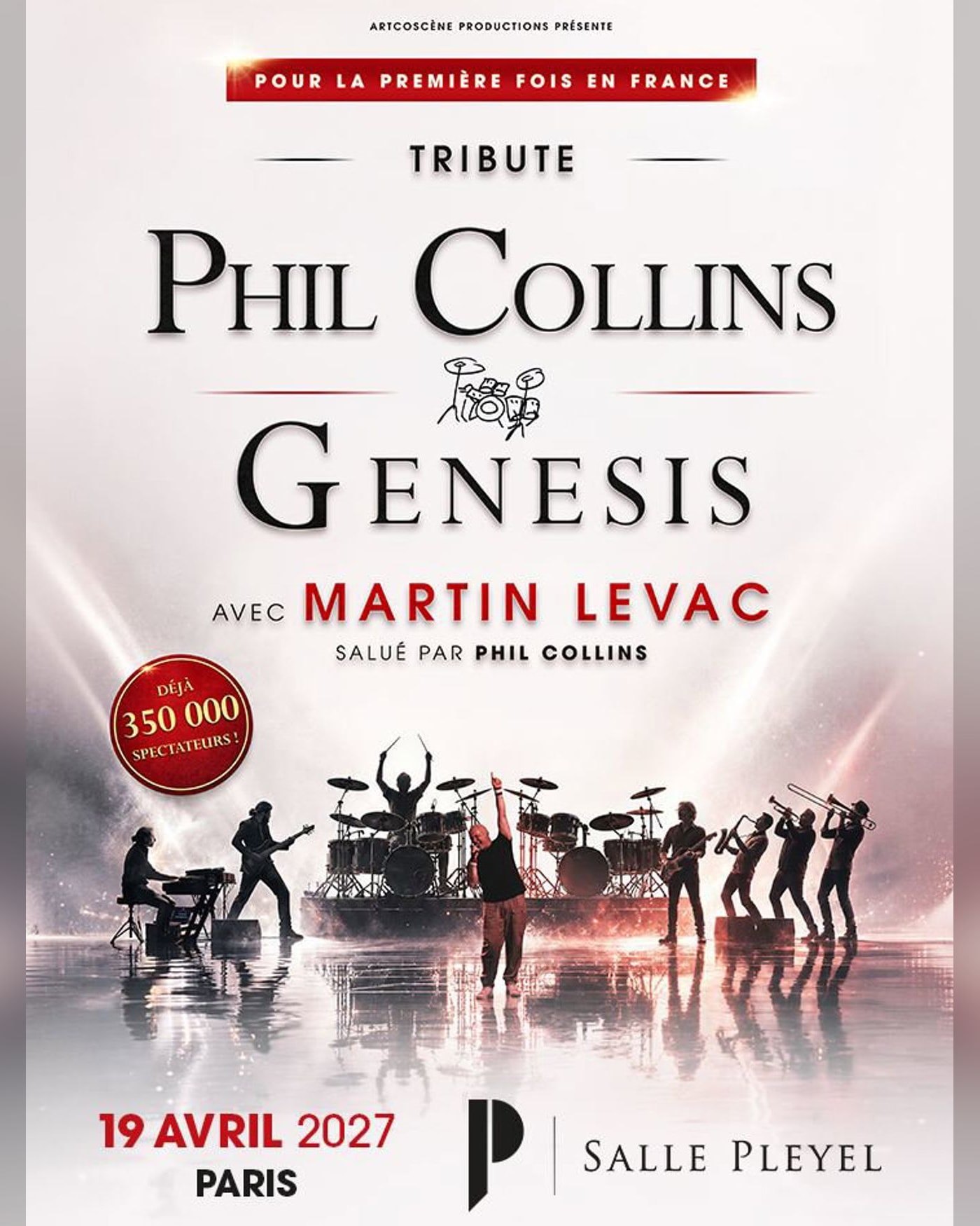 Cartel del concierto Phil Collins Genesis - Tribute avec Martin Levac, Salle Pleyel