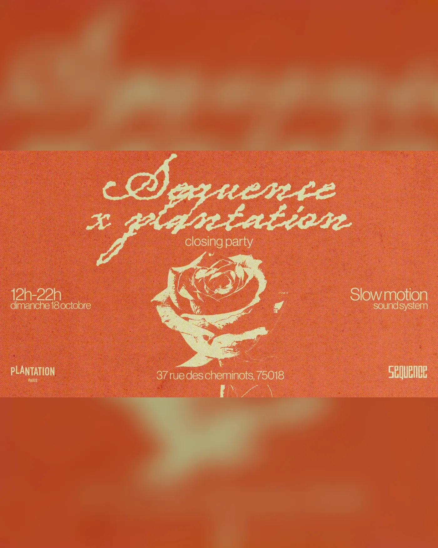 Cartel del concierto Sequence — Week-End de Closing, Plantation Paris — Ferme Urbaine et Événements Engagés en Rooftop