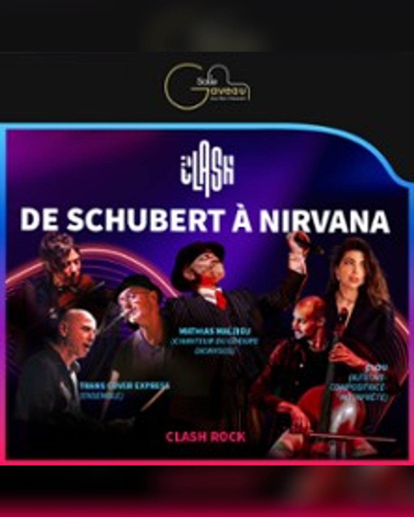 Locandina Clash Rock - Da Schubert a Nirvana - con Mathias Malzieu e Trans Cover Express