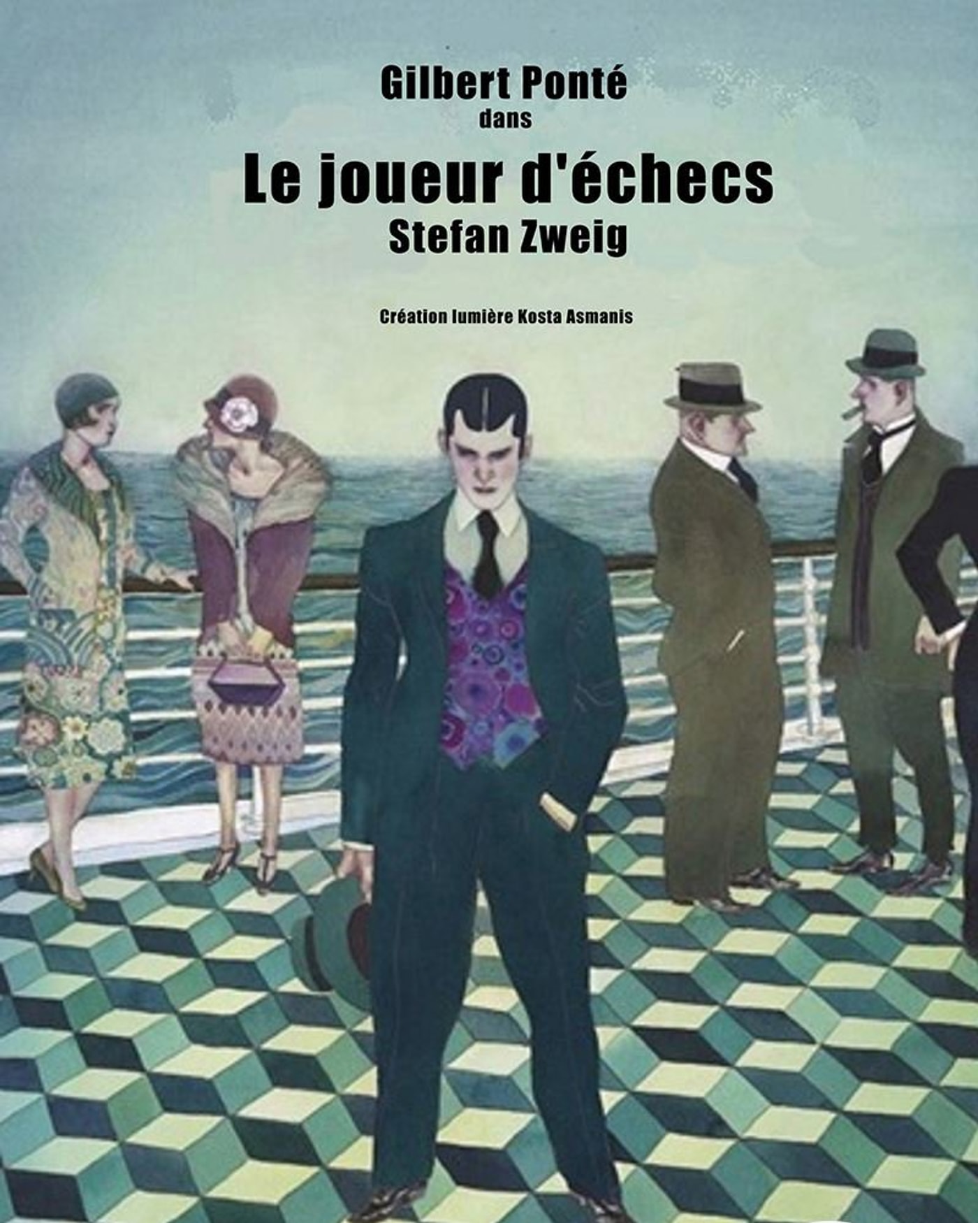 Affiche de l’espetáculo Le joueur d'échecs, Théâtre Essaion