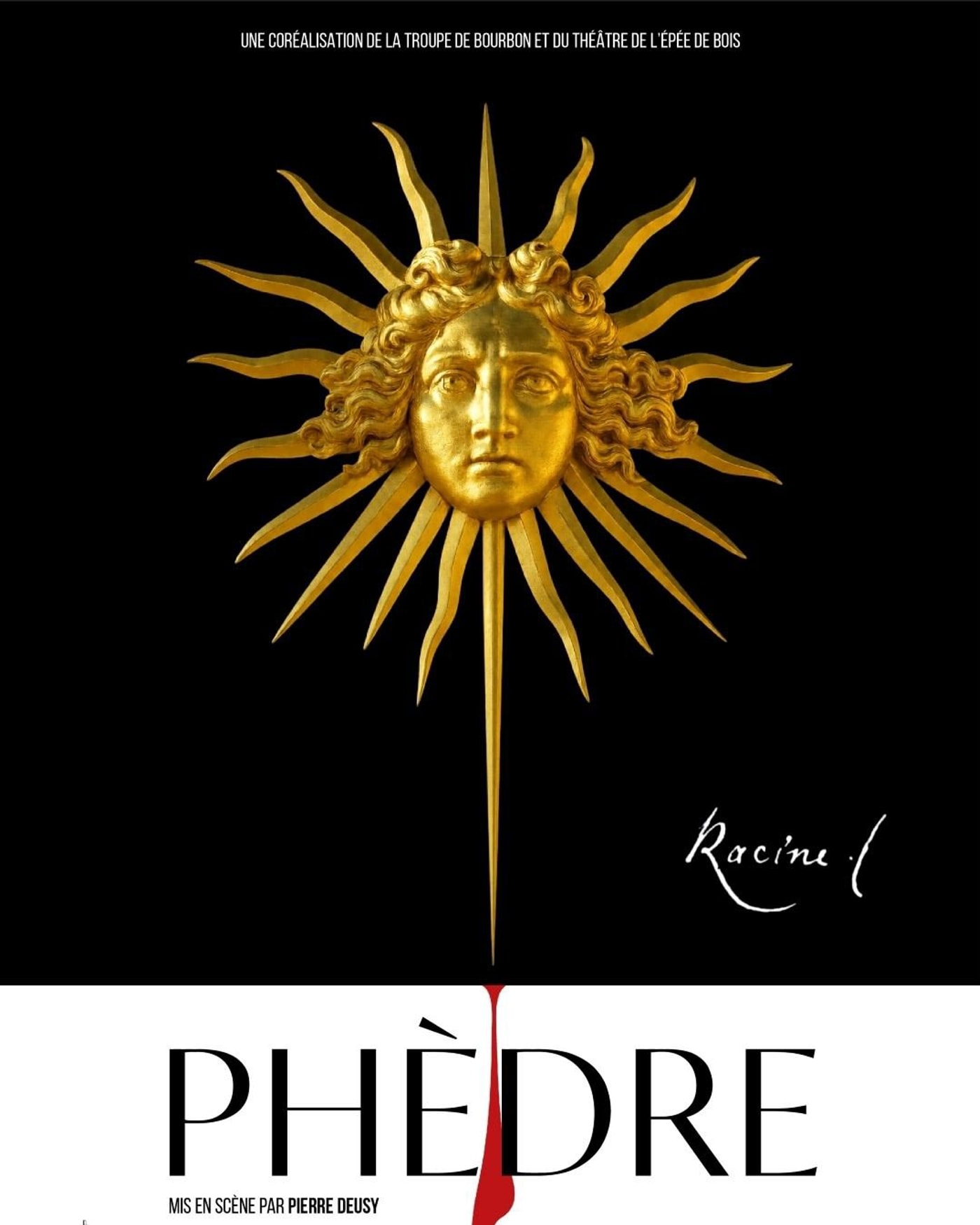 Cartel del espectáculo Phèdre, Théâtre de l'Épée de Bois - Salle en Pierre