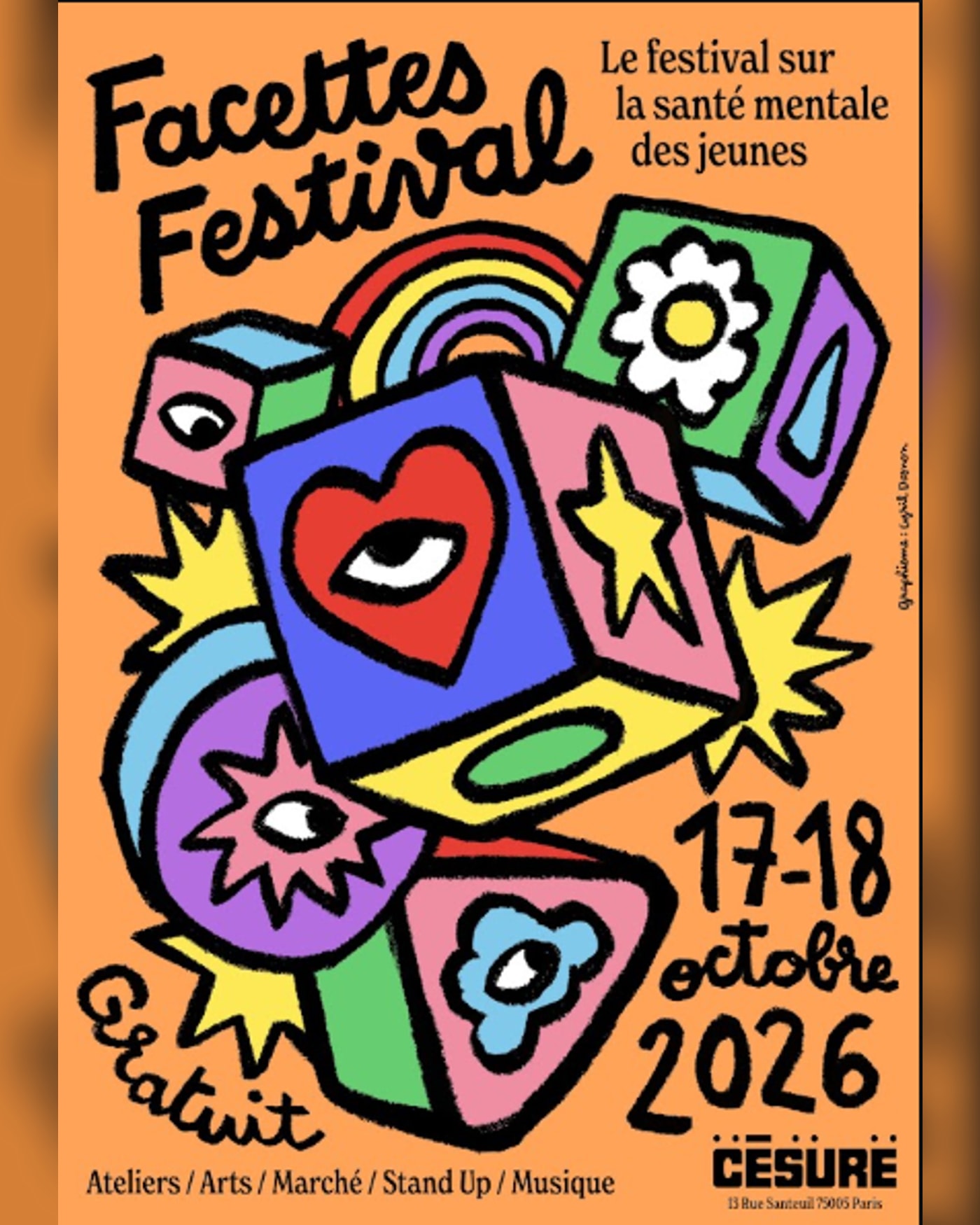 Cartel del concierto Festival Facettes, Césure Paris · dirección tras la reserva