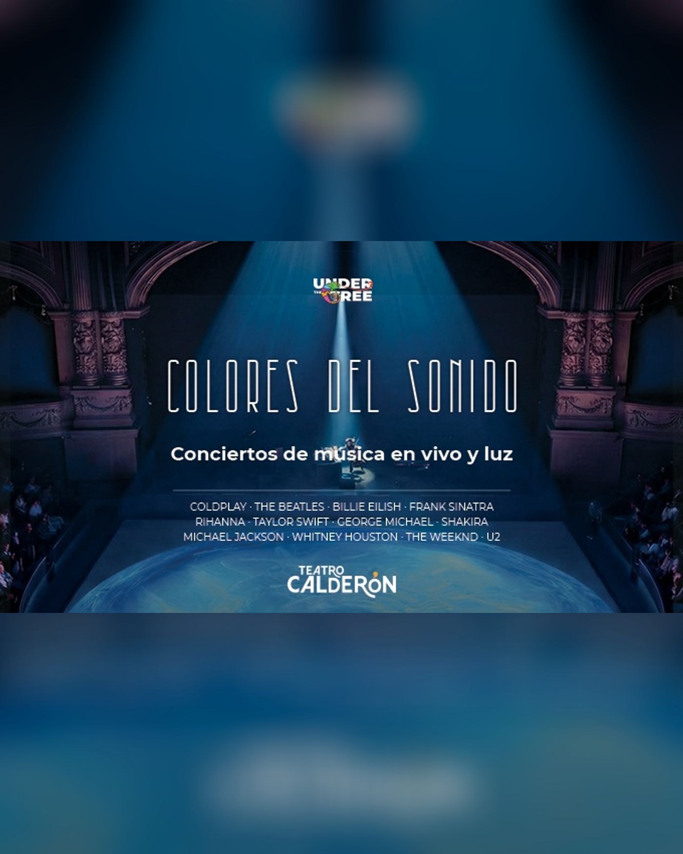 Poster for the concert Colores del Sonido, Teatro Calderón