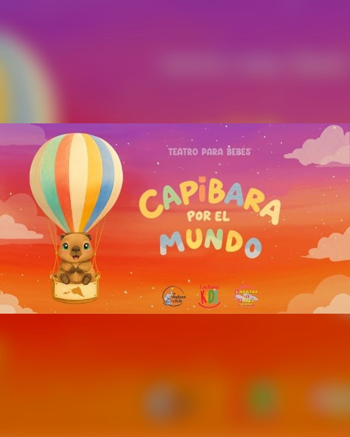 Poster for the show Capibara por el Mundo, Teatros Luchana