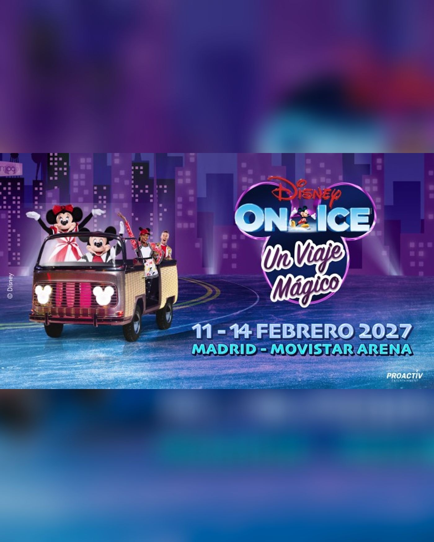 Poster for the show Disney On Ice: Un Viaje Mágico, Movistar Arena