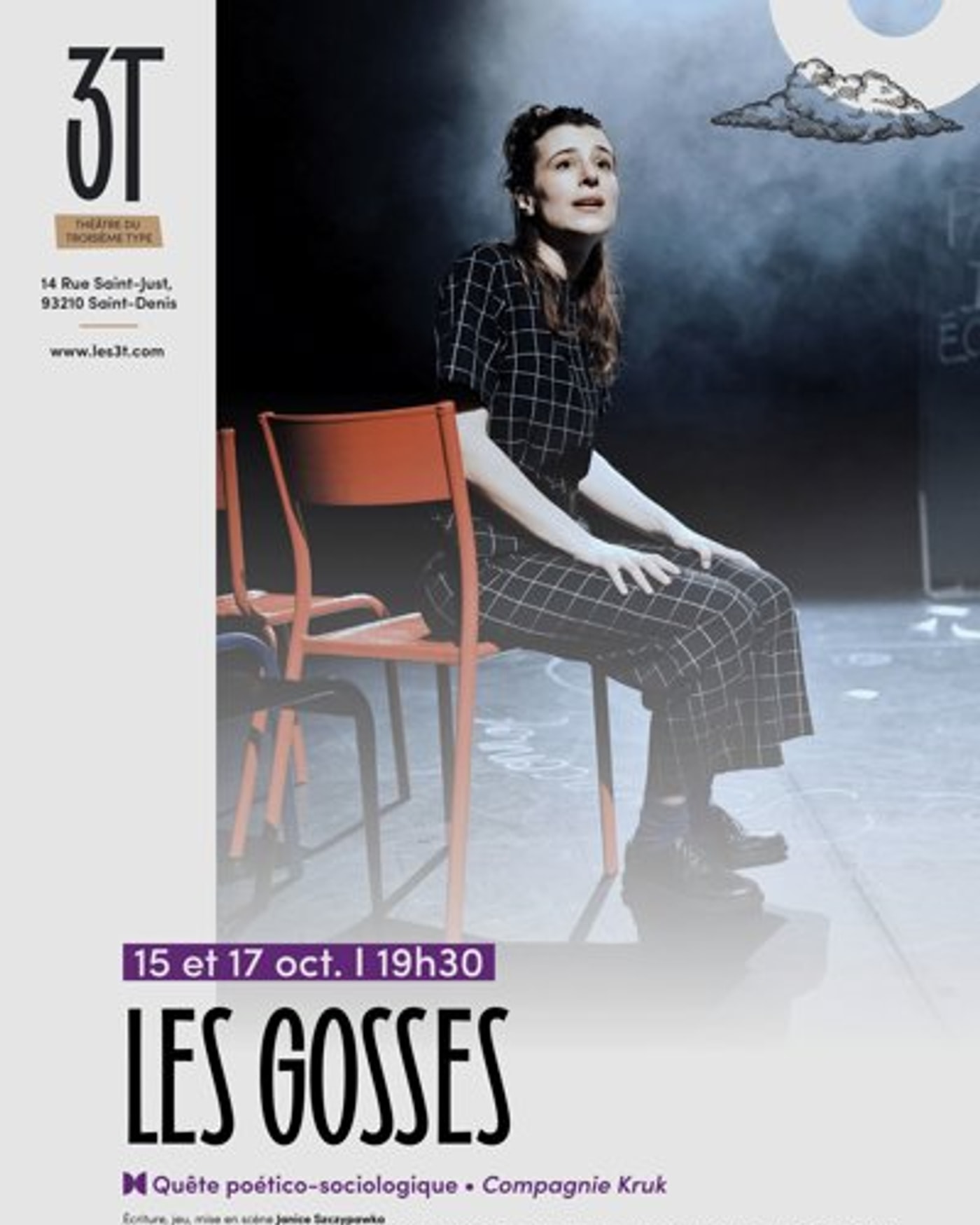 Cartel del espectáculo Les Gosses, Les 3T - Théâtre du Troisième Type