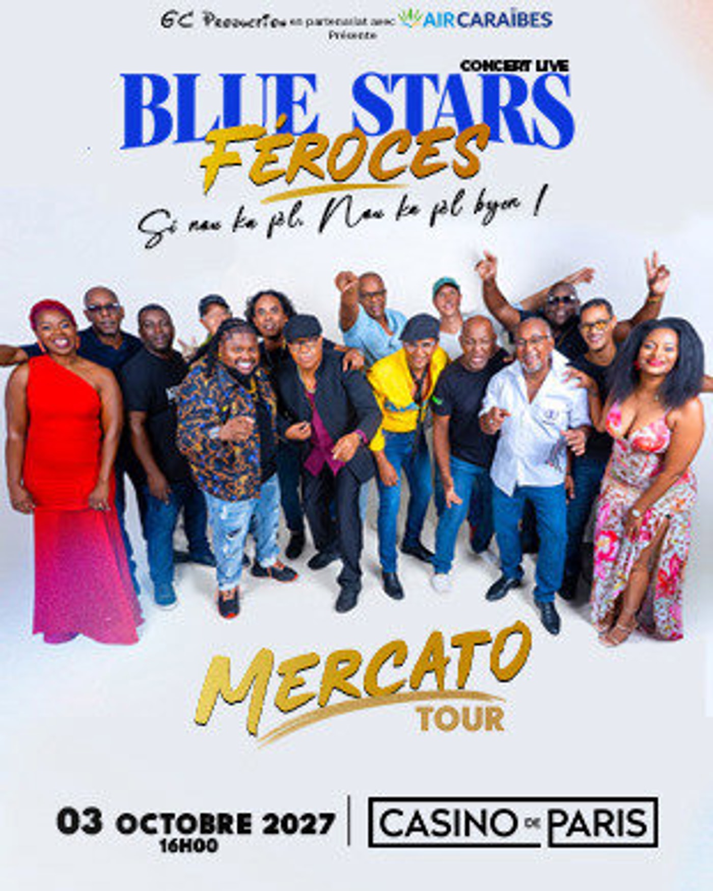 Affiche du concerto Blue Stars Féroces, Casino de Paris