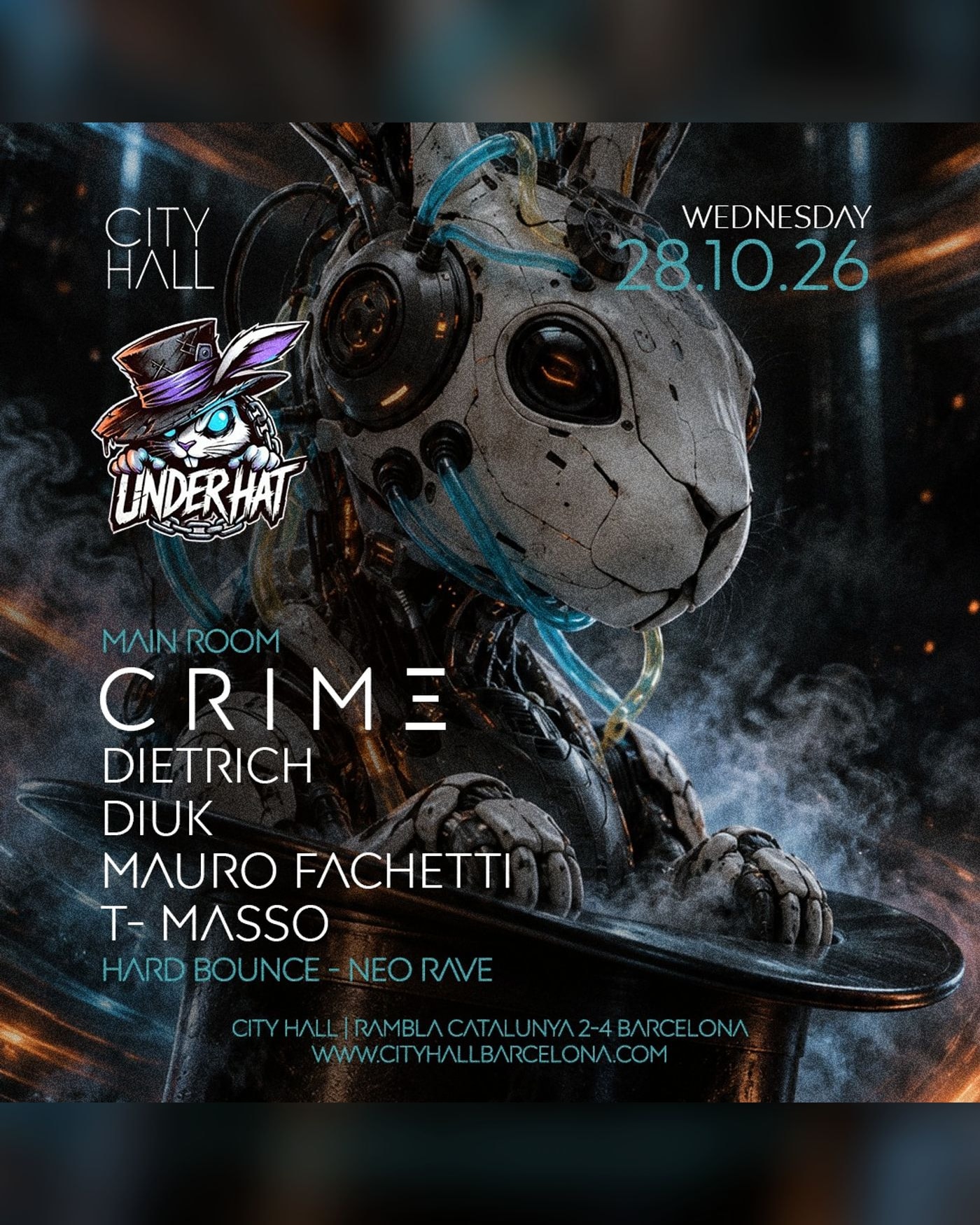 Cartel del concierto Underhat — Main Room, City Hall