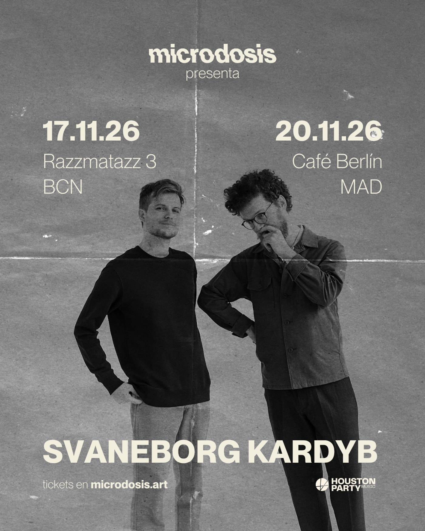 Cartel del concierto Svaneborg Kardyb en microdosis, Razzmatazz 3