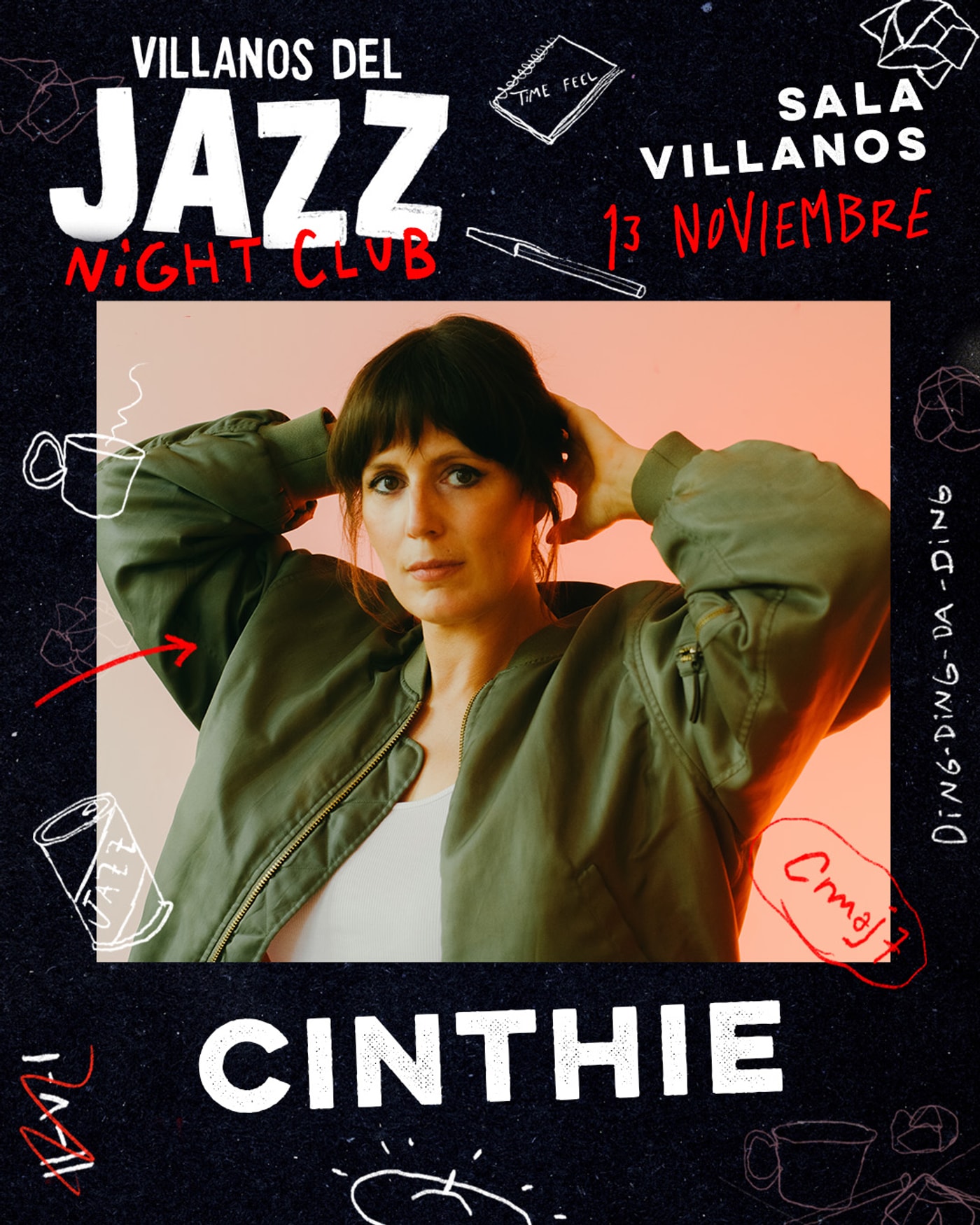 Cartel del concierto Cinthie + Nacho Marco, Sala Villanos