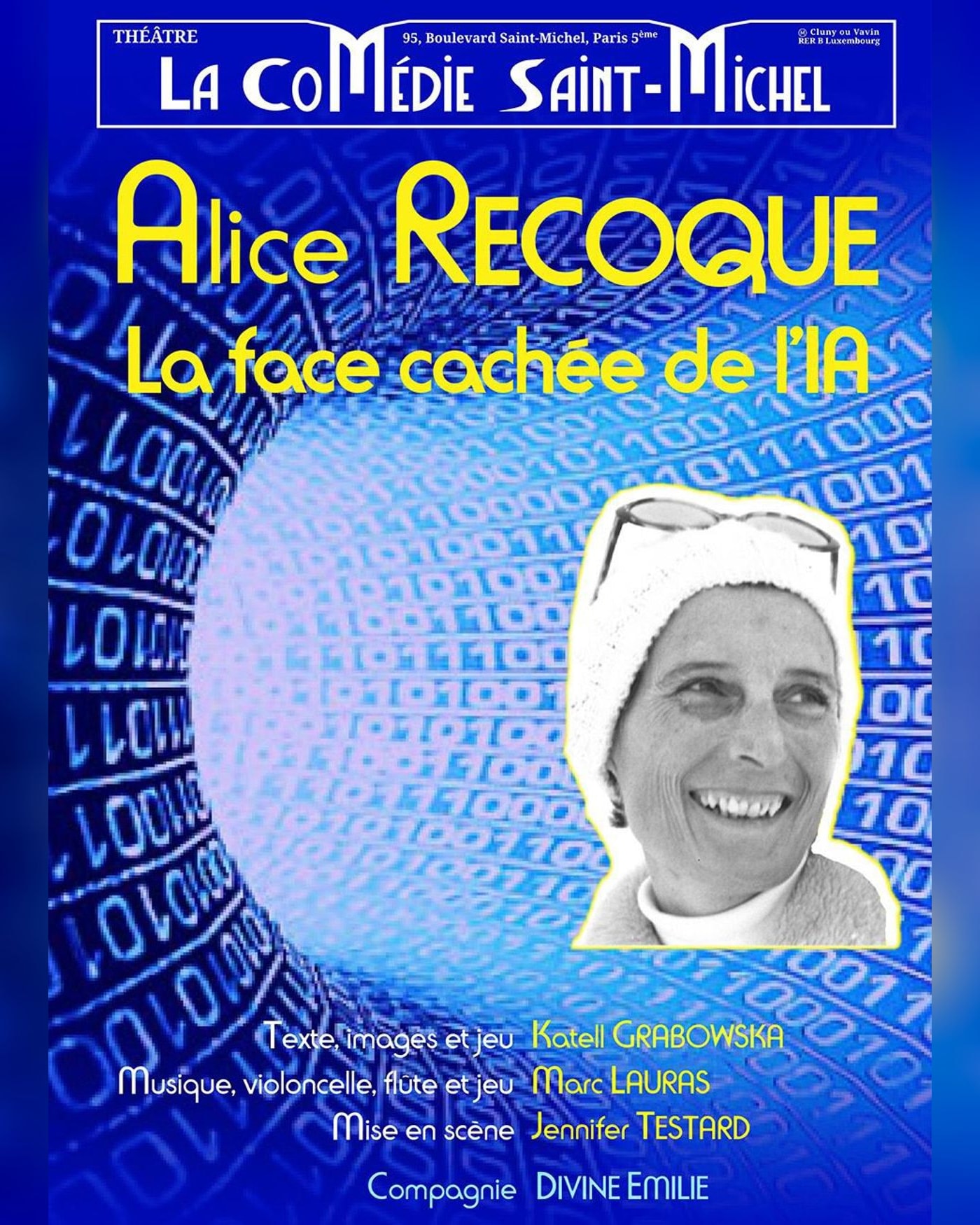 Cartel del espectáculo Alice Recoque - La Face Cachée de l'IA, La Comédie St-Michel - Grande Salle