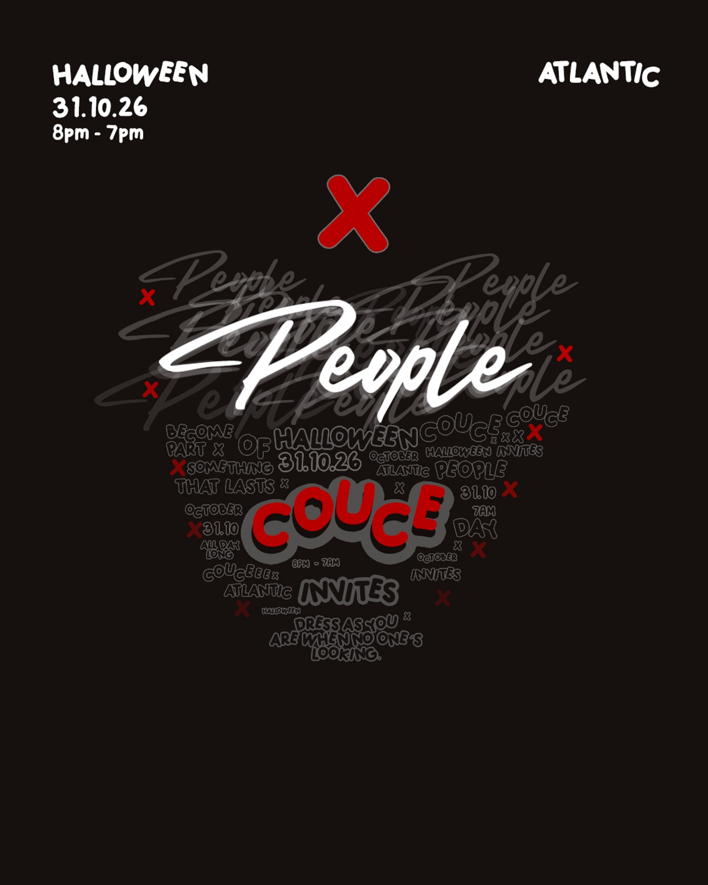 Cartel del concierto PEOPLE HALLOWEEN lll, Atlantic Club