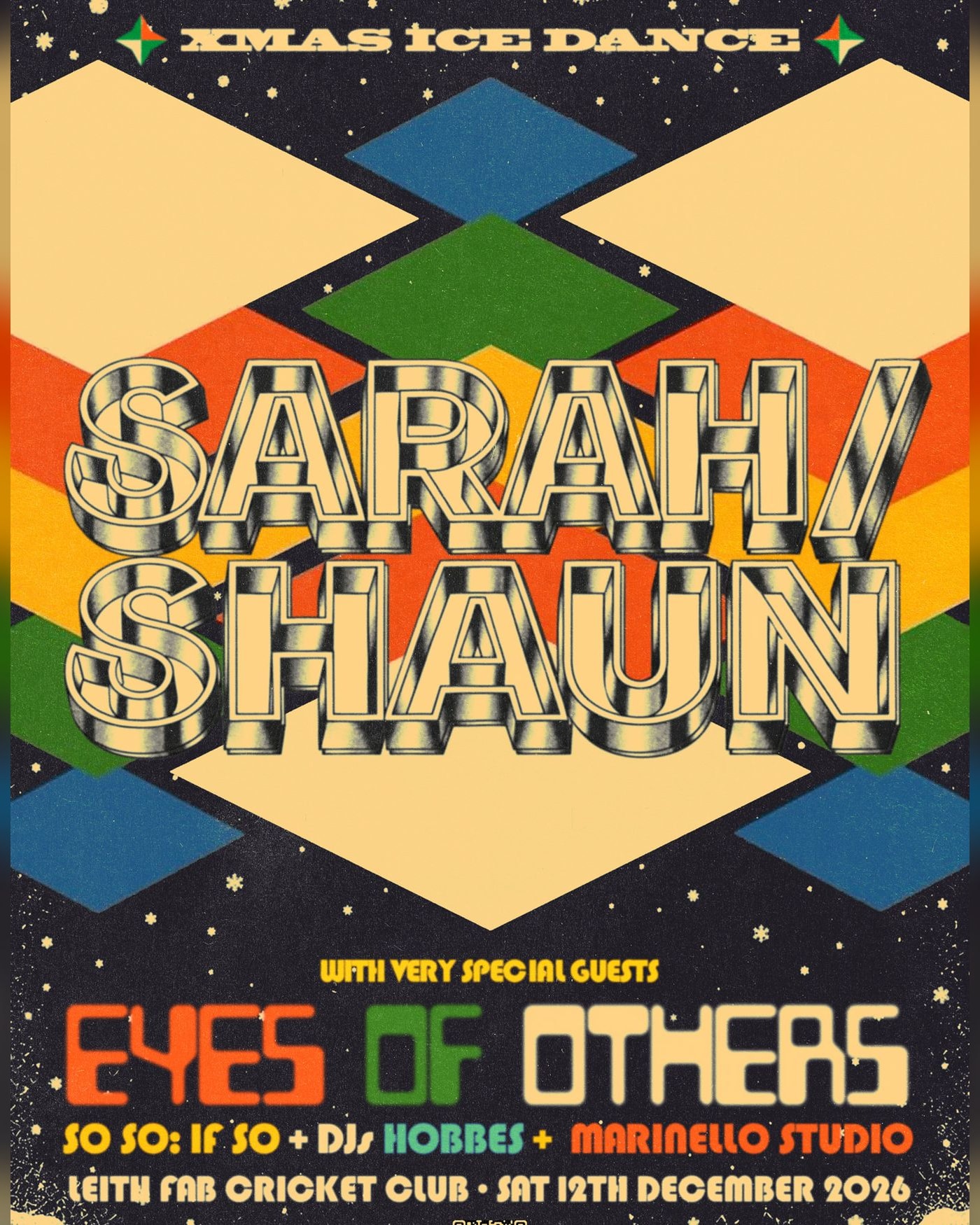 Poster for the concert Sarah/Shaun's Ice Dance, Leith FAB Cricket Club