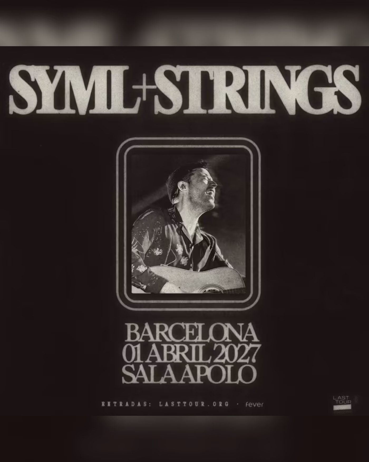 Cartel del concierto SYML en Sala Apolo, Barcelona 2027