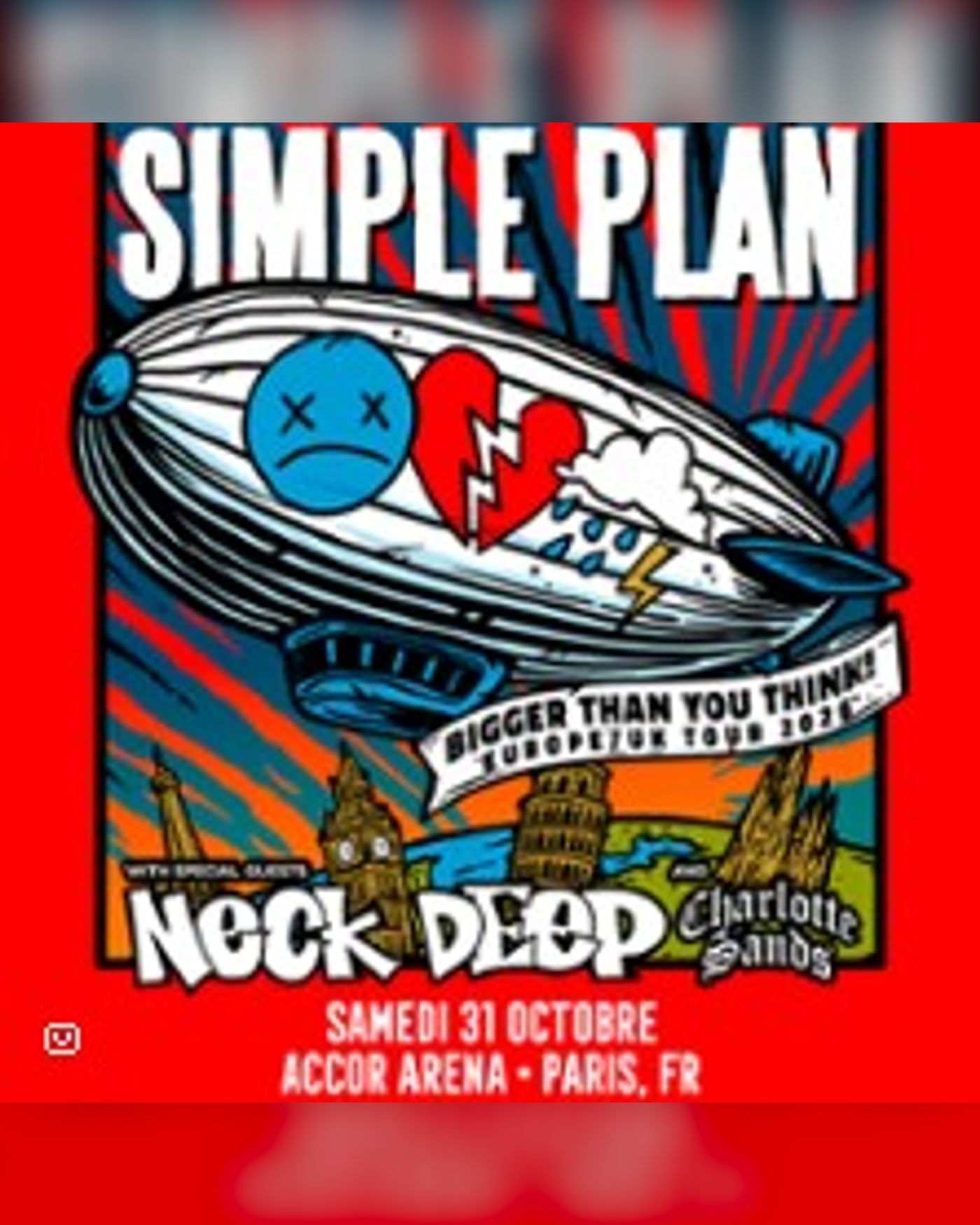 Simple Dsgin Simple Plan tickets at Accor Arena, Paris — October 2026