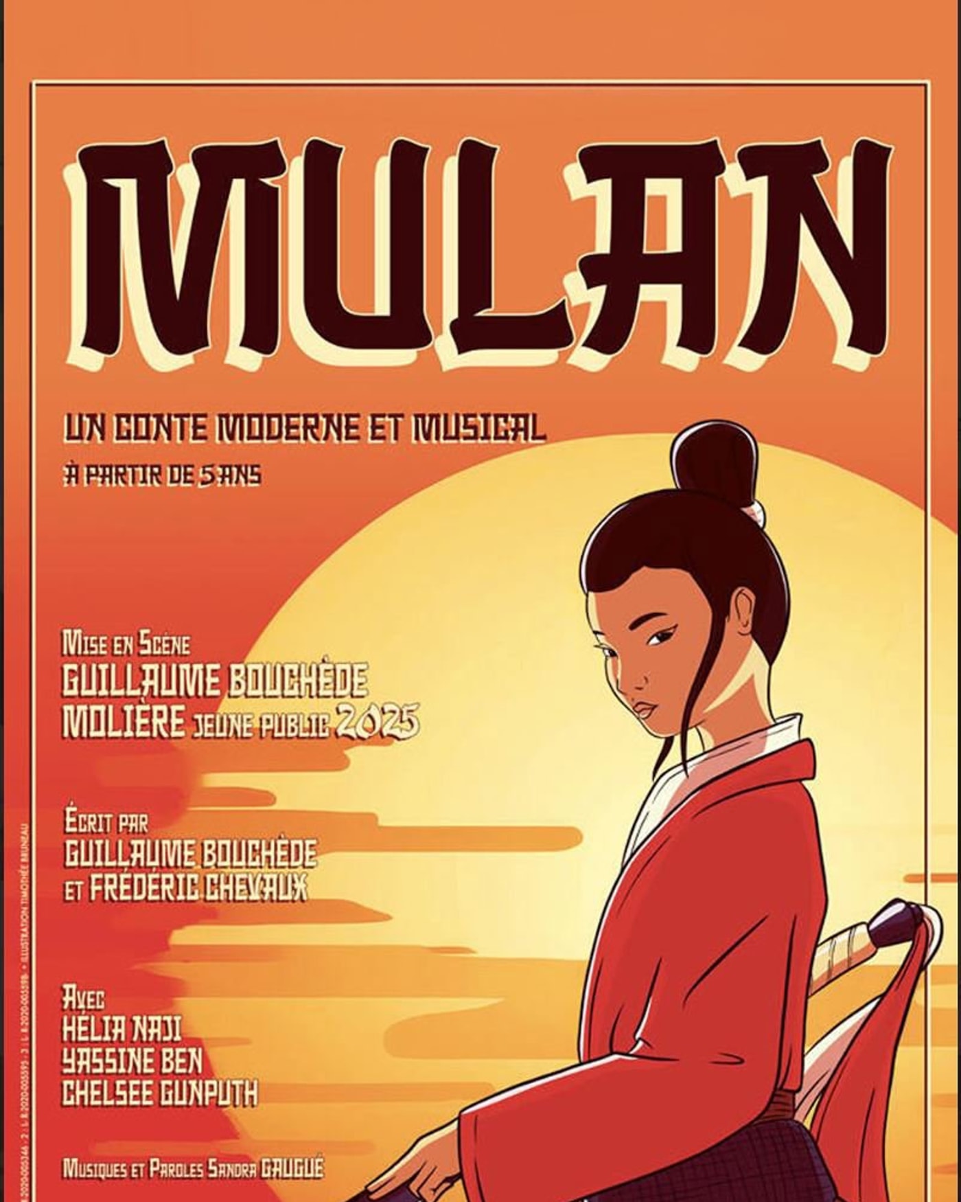 Cartel del espectáculo Mulan, Un Conte Moderne et Musical, L'Embarcadère