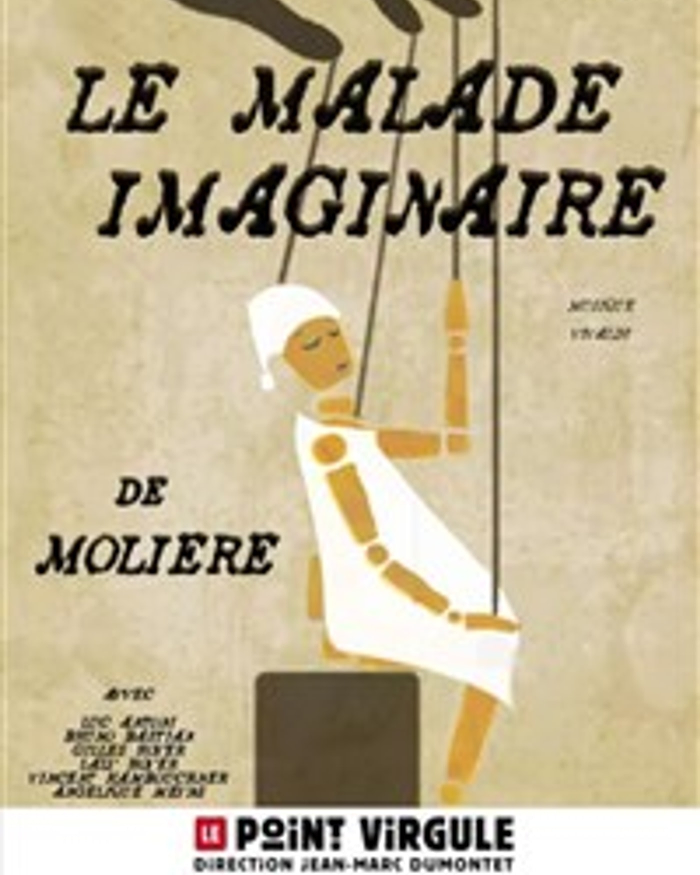 Poster for the show Le malade imaginaire, Le Point-Virgule