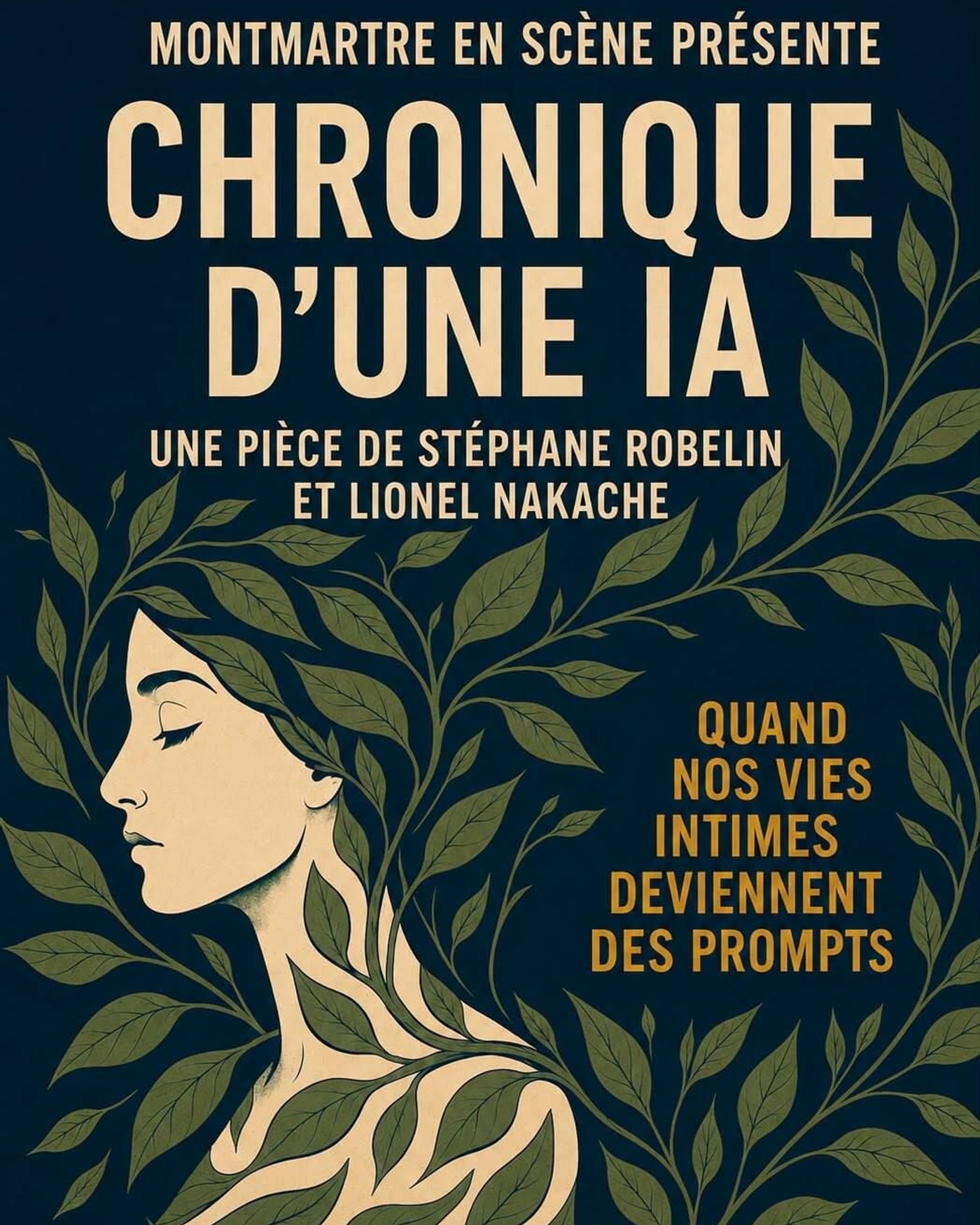 Cartel del espectáculo Chronique d'une IA, Théâtre Pixel