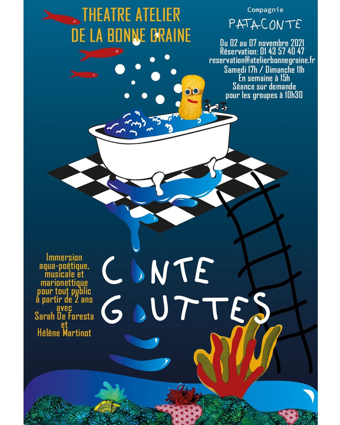 Cartel del espectáculo Conte Gouttes, Atelier de la Bonne Graine