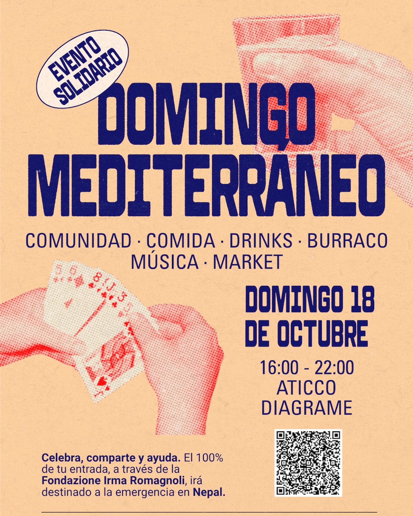 Cartel del concierto Domingo Mediterráneo, Aticco Diagrame