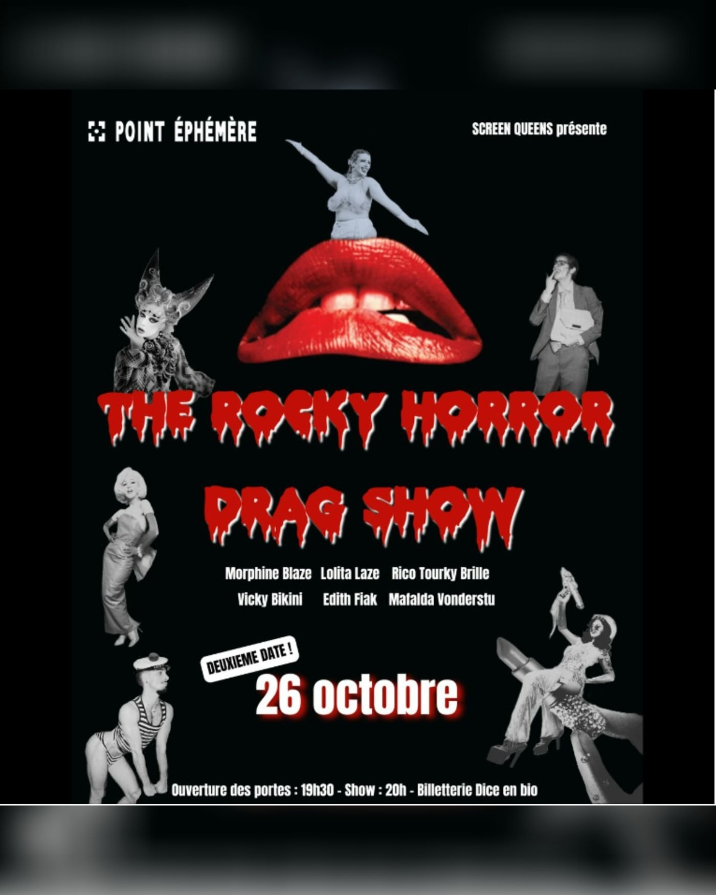 Picture for the outing Screen Queens : The Rocky Horror Drag Show !, Point Ephemere