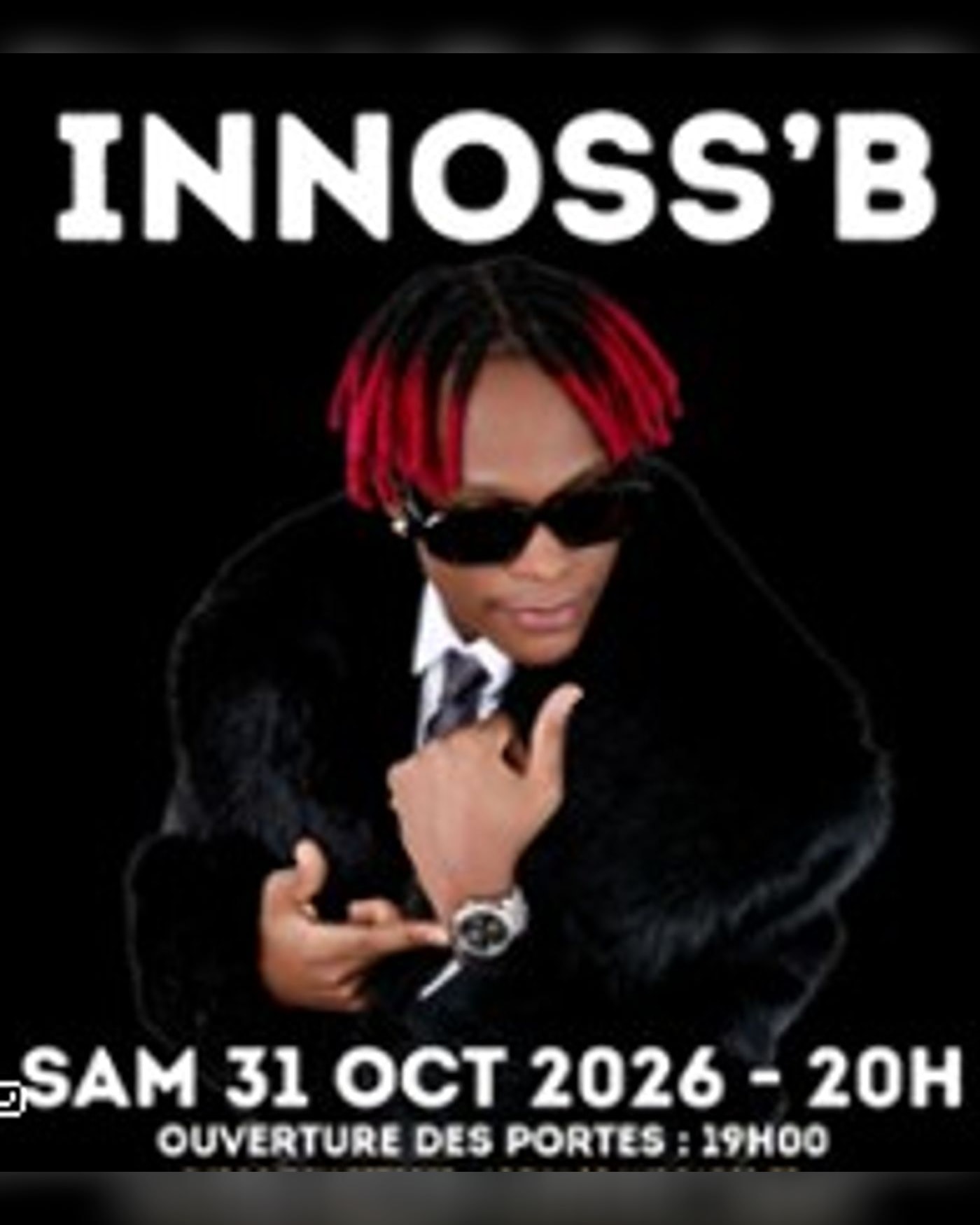 Cartel del concierto Innoss'B, Arena Grand Paris