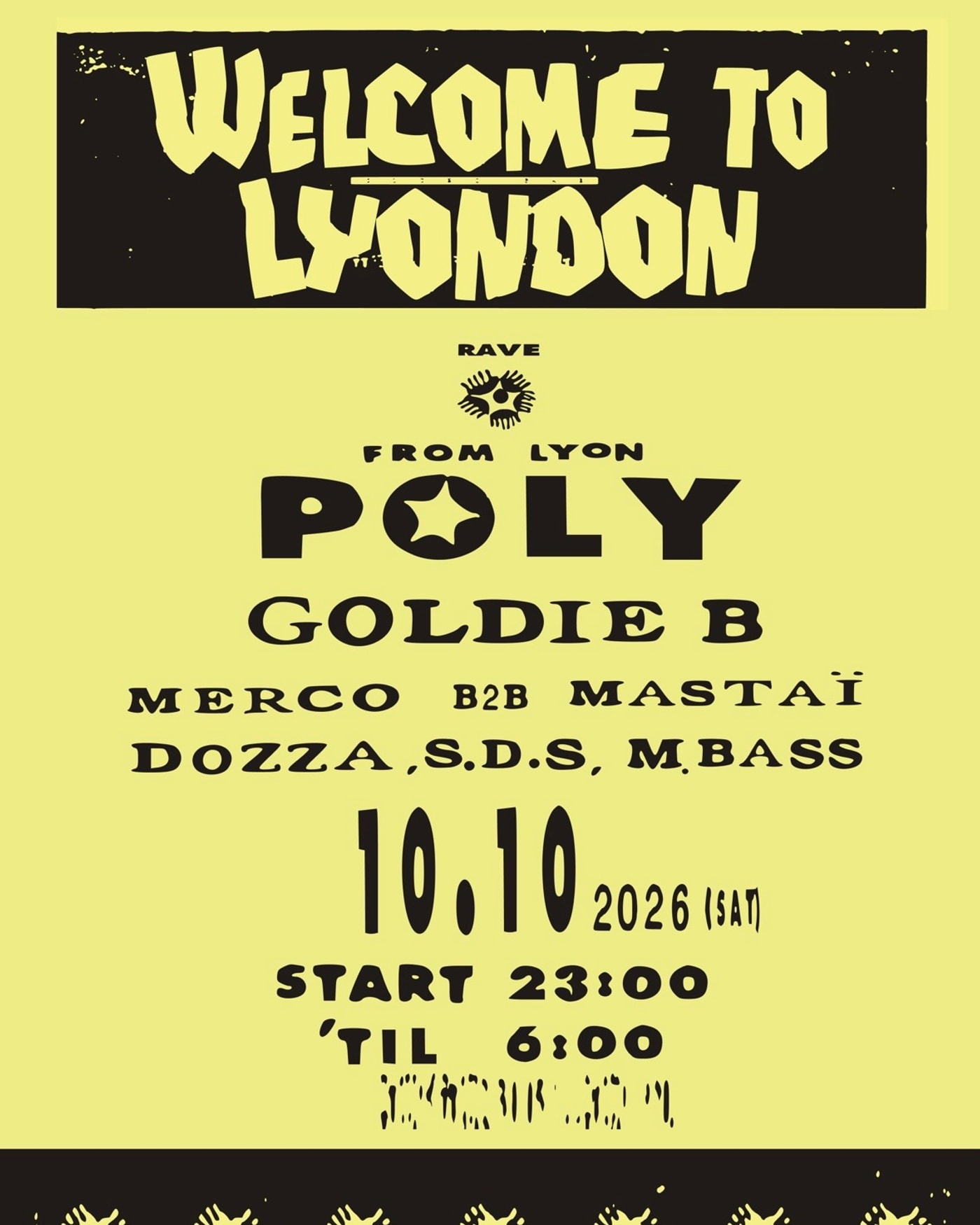 Poster for the concert WTL • Goldie B, Poly
