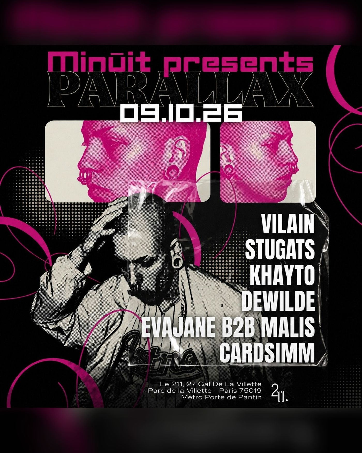 Affiche du concert Parallax, Le 211