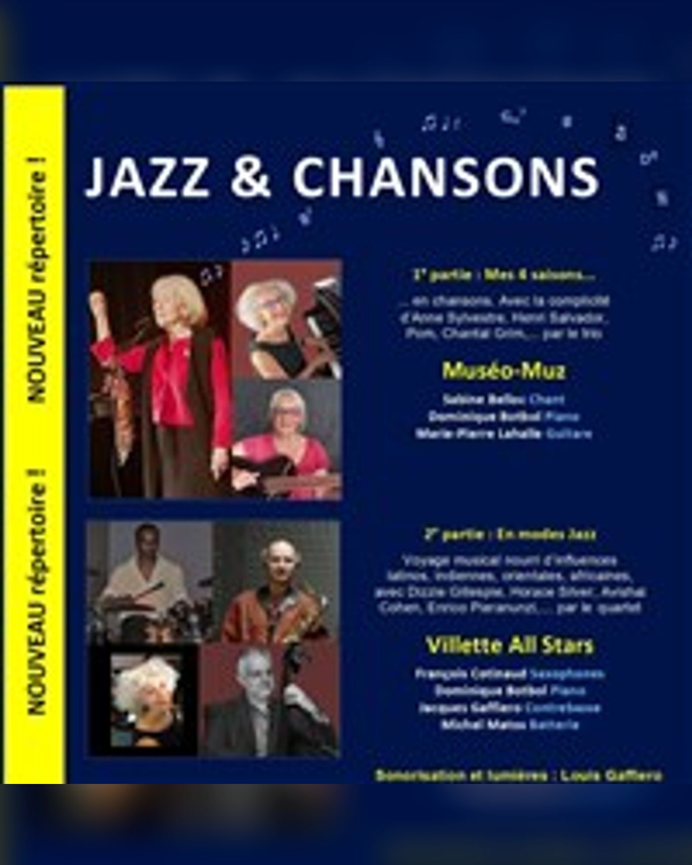 Affiche du concerto Jazz & Chansons, Les Rendez-vous d'ailleurs