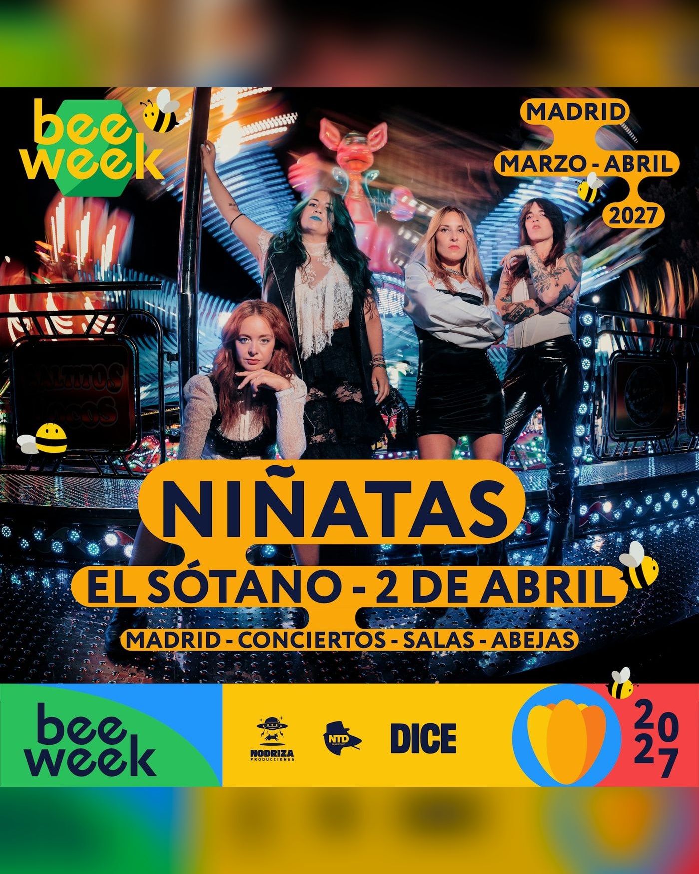 Affiche du concert Niñatas en Bee Week, El Sótano