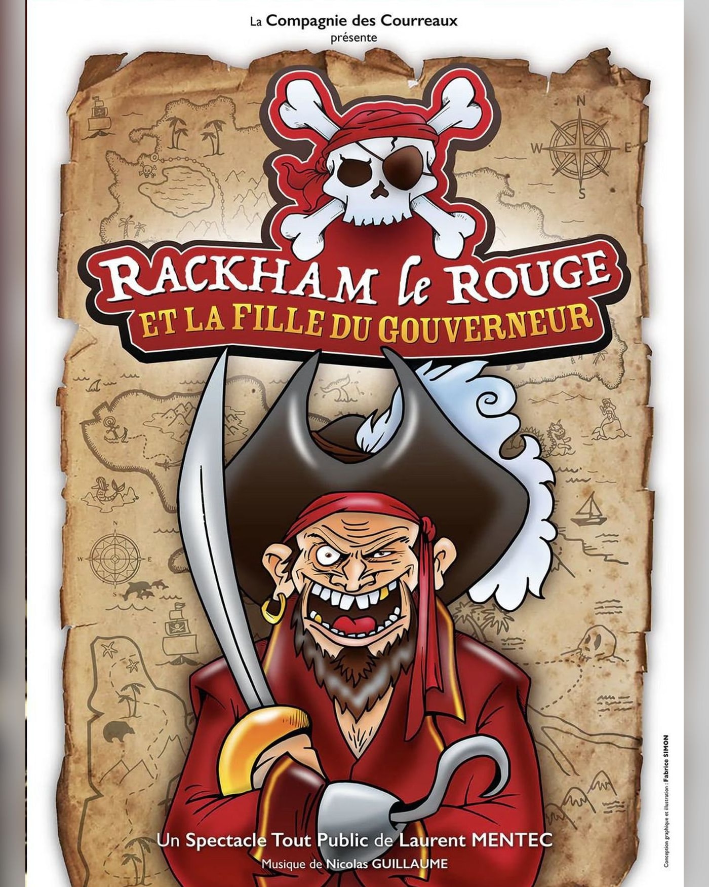 Cartel del espectáculo Rackham le Rouge, Théâtre Le Petit Manoir