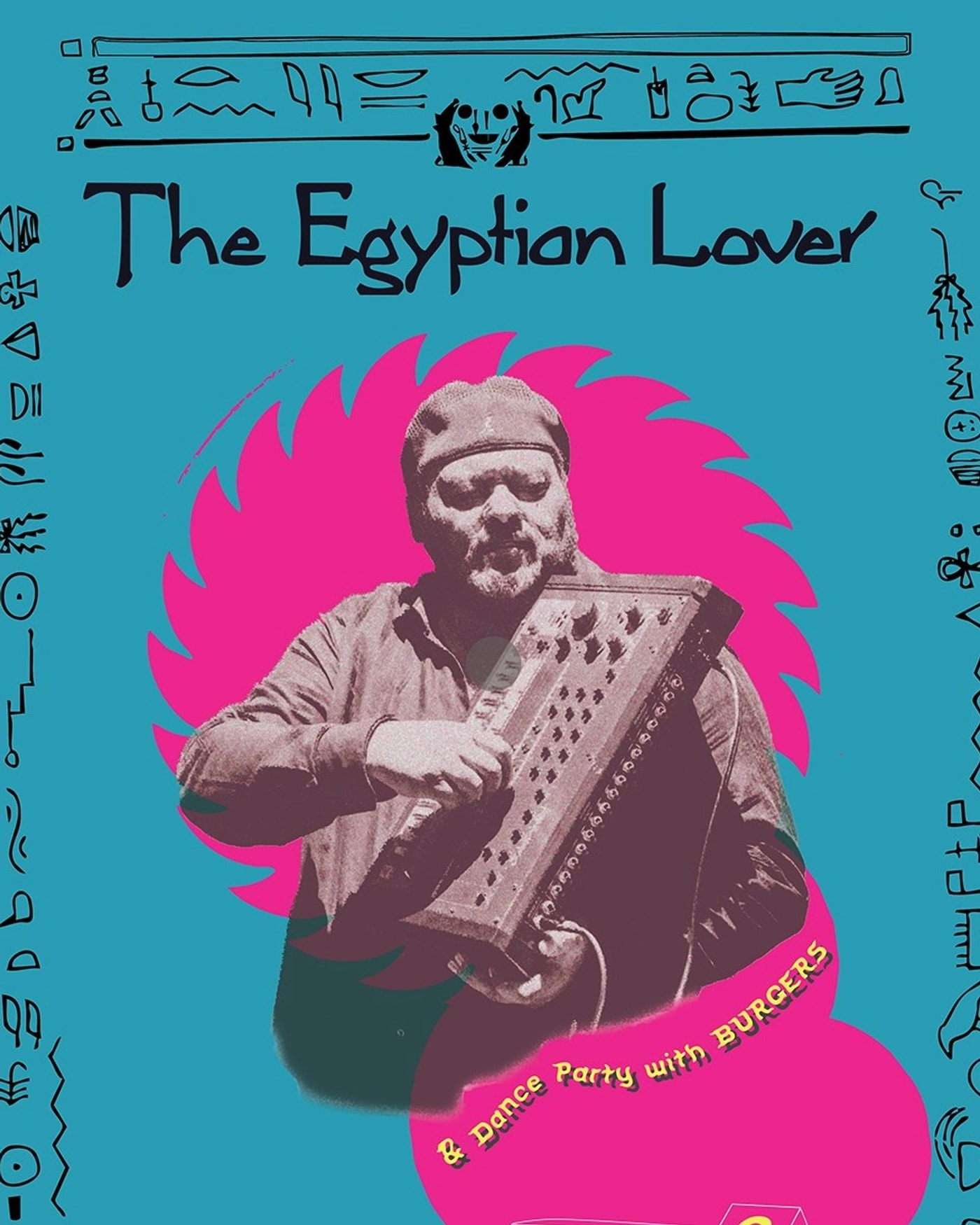 Poster for the concert New Year’s Eve Concert with The Egyptian Lover, Zebulon
