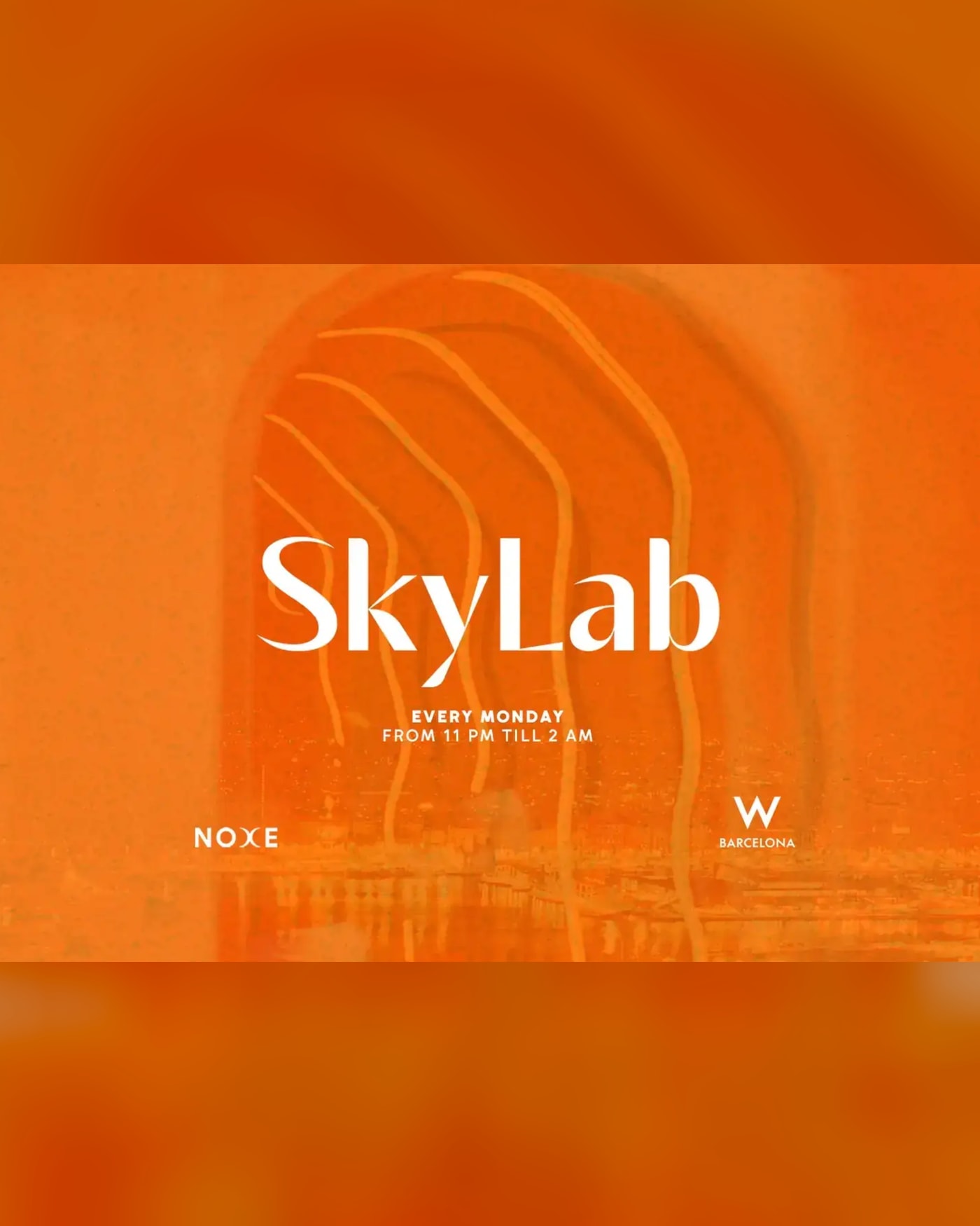 Cartel del concierto Skylab at Noxe, Noxe Barcelona