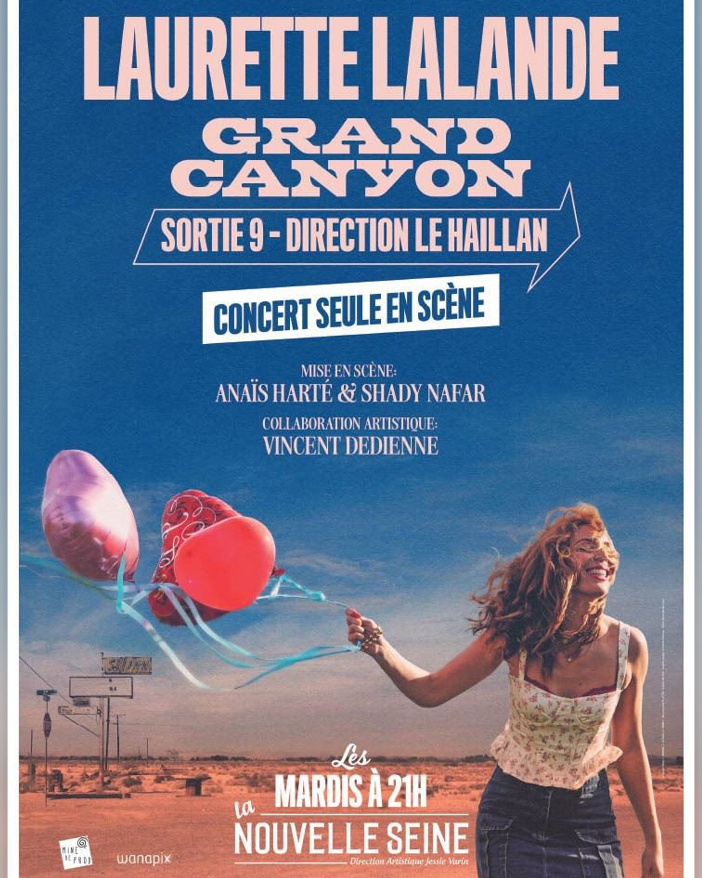 Cartel del espectáculo Laurette Lalande, La Nouvelle Seine