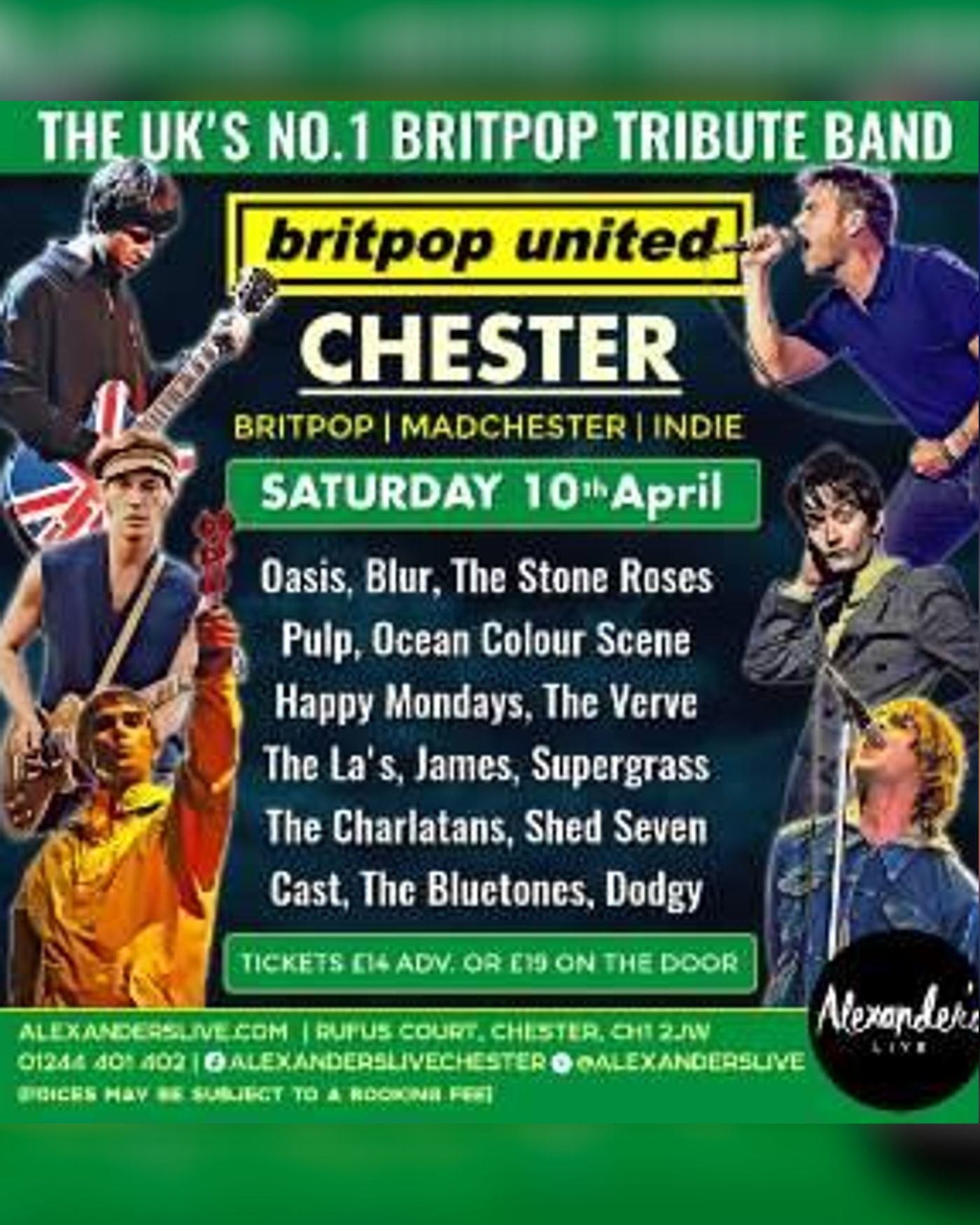 Affiche du concert Britpop United, Alexander's Live
