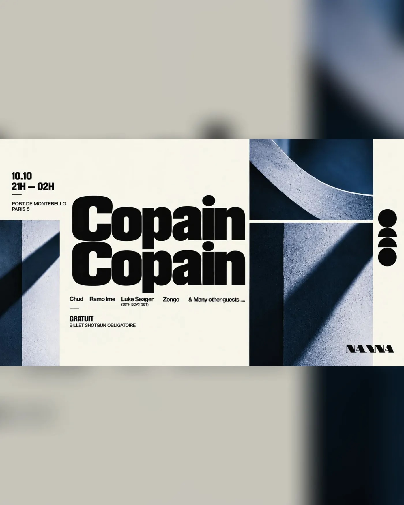 Affiche du concerto Copain Copain Edition 2, Nanna