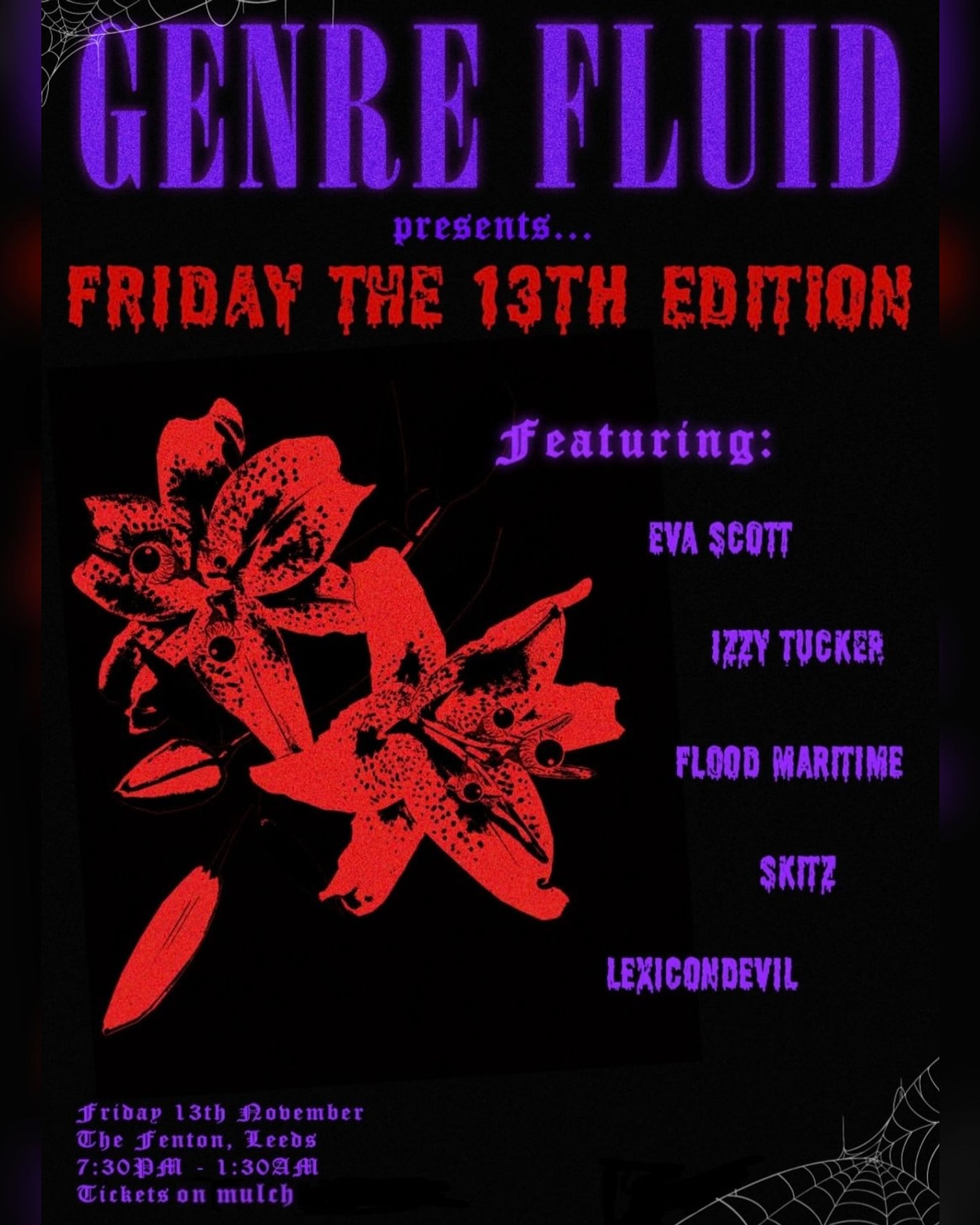 Poster for the concert Genre Fluid, The Fenton