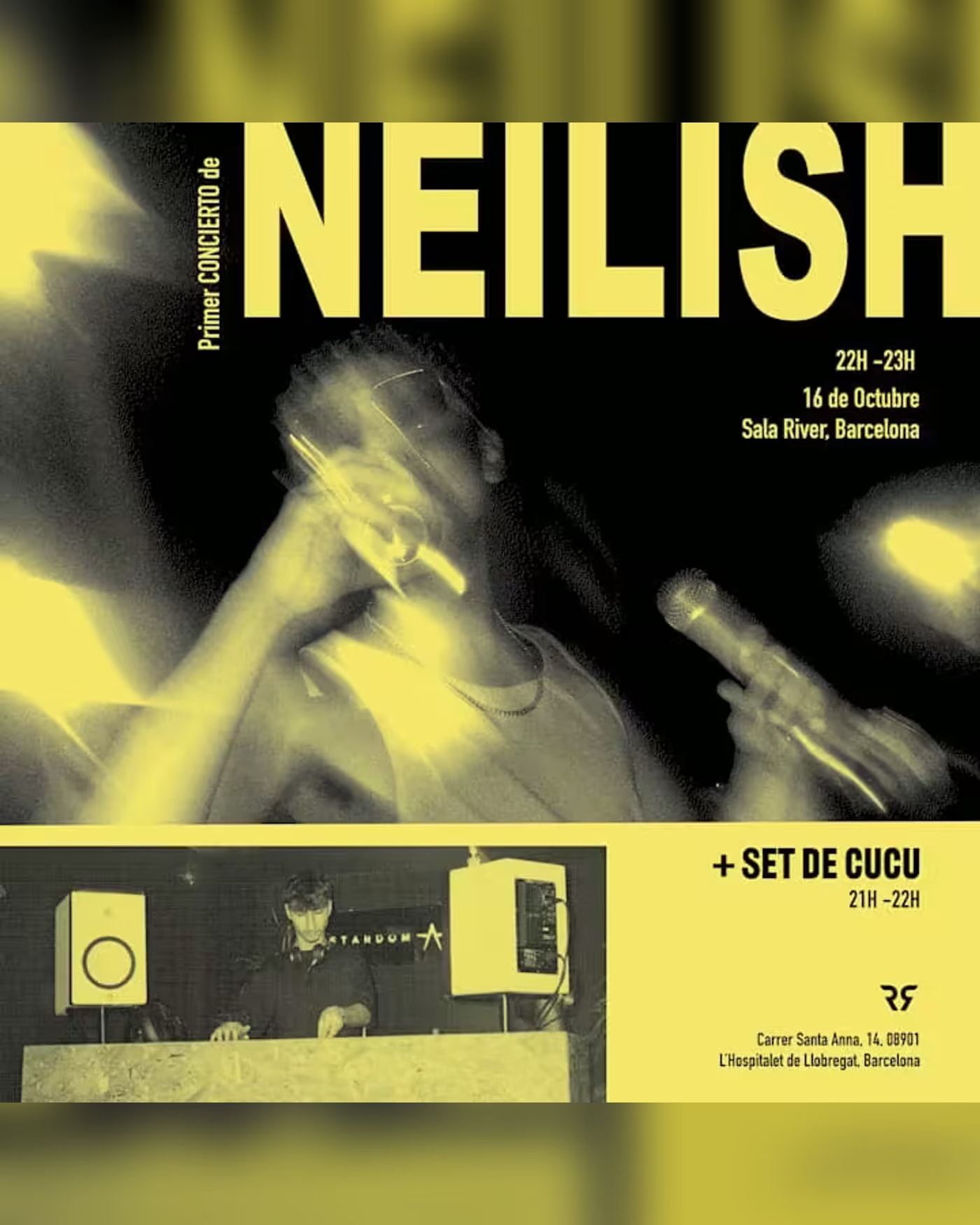 Cartel del concierto Neilish en Barcelona, Sala River