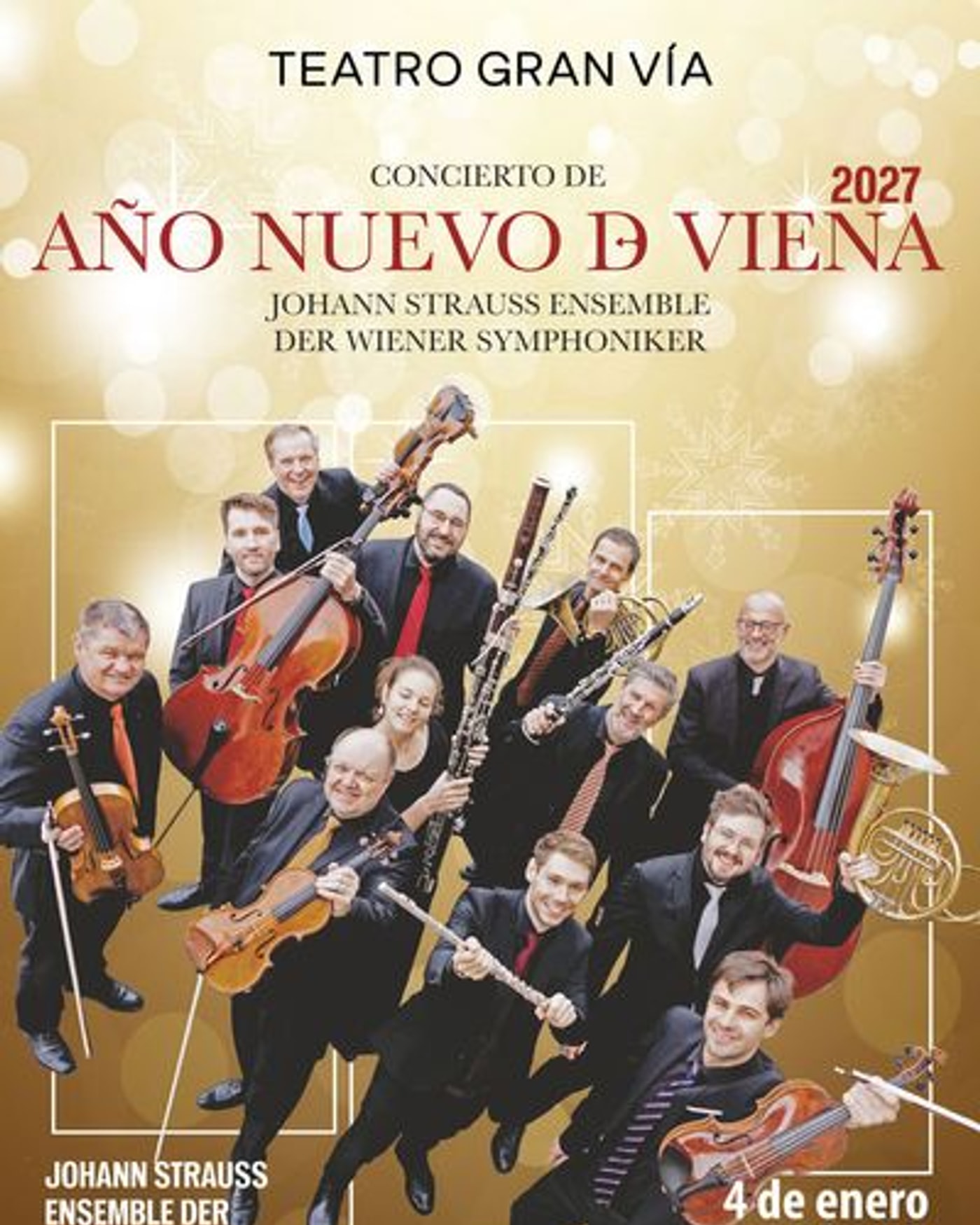 Cartel del concierto Concierto de Año Nuevo de Viena, Teatro Gran Vía