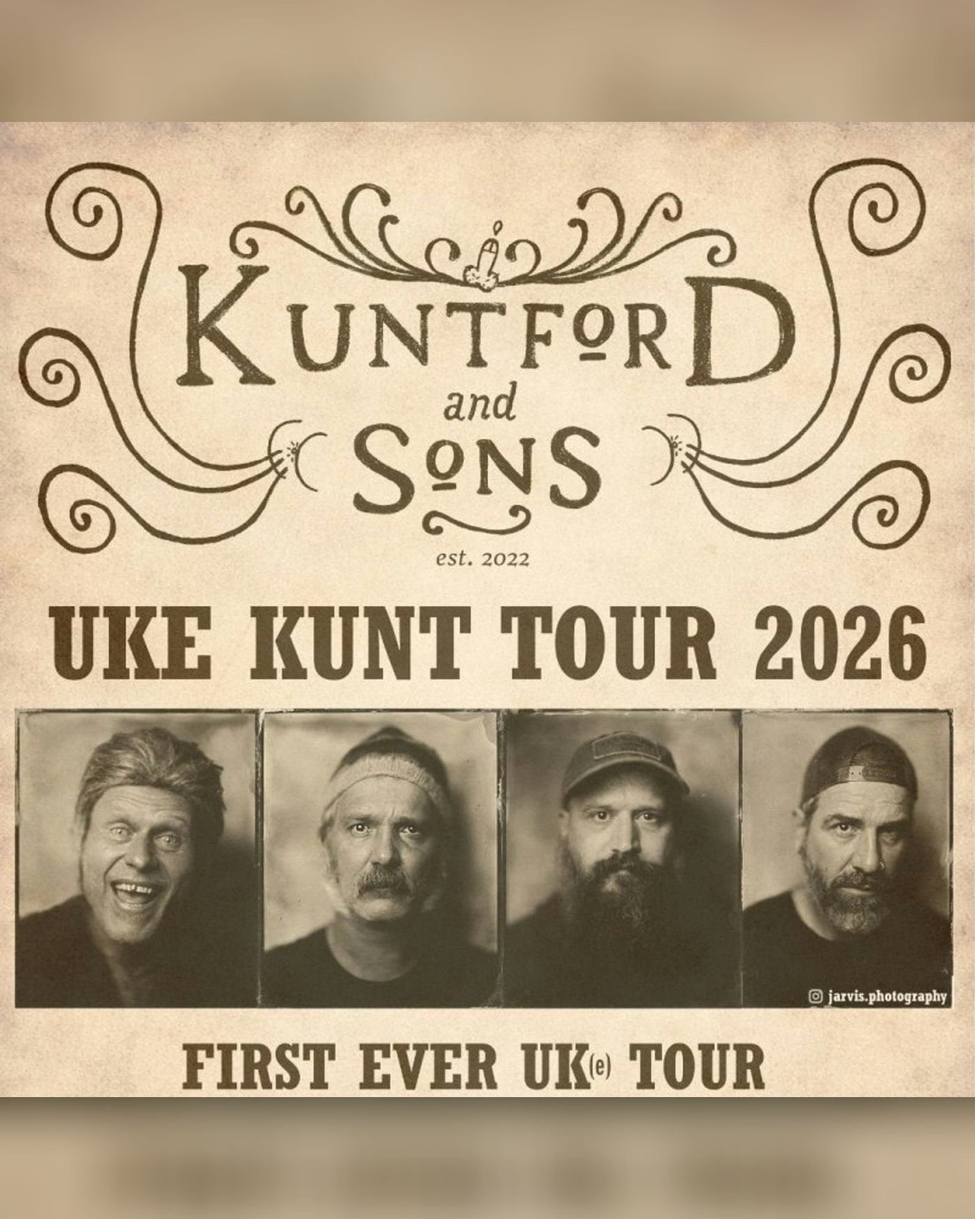 Cartel del concierto Kuntford and Sons, New Cross Inn