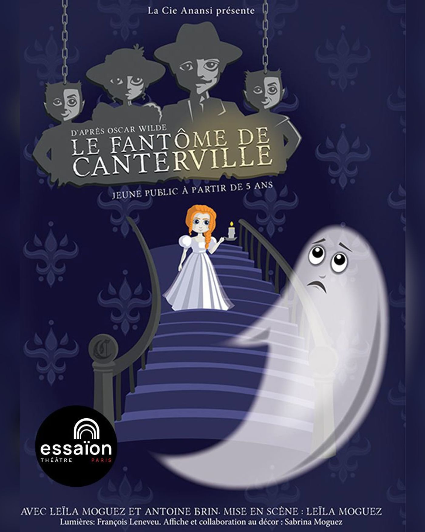 Affiche du spectacle Le Fantôme de Canterville - Essaïon Théâtre, Paris, Essaïon - Salle Cabaret
