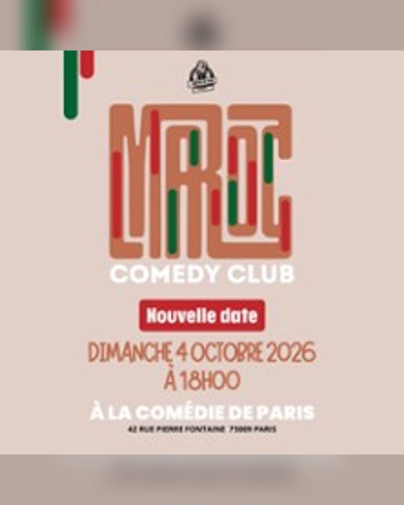 Affiche du spettacolo Maroc Comedy Club, Comédie de Paris
