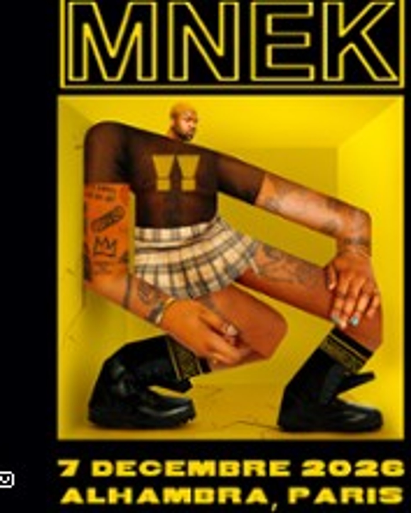 Cartel del concierto Mnek, Alhambra