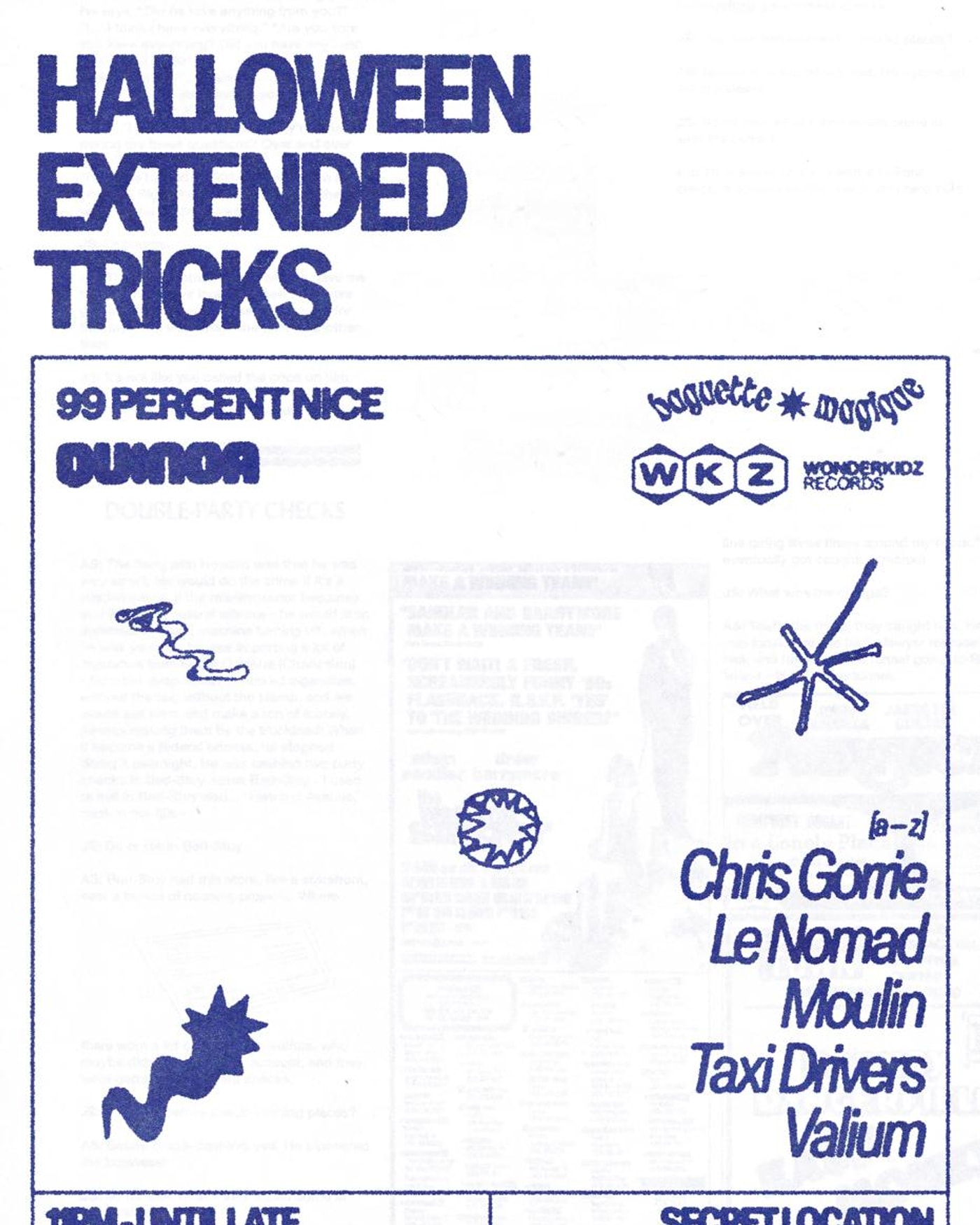 Poster for the concert Halloween Extended Tricks by Quinoa, TBA - LFO